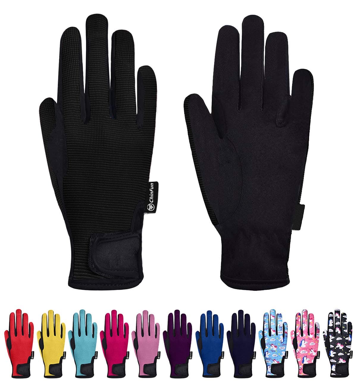 ChinFun Horse Riding Glove Equestrian Gloves Kids for Boys Girls Horseback Riding Gloves Grip for Youth Children Riding Sports Biking Cycling Gardening