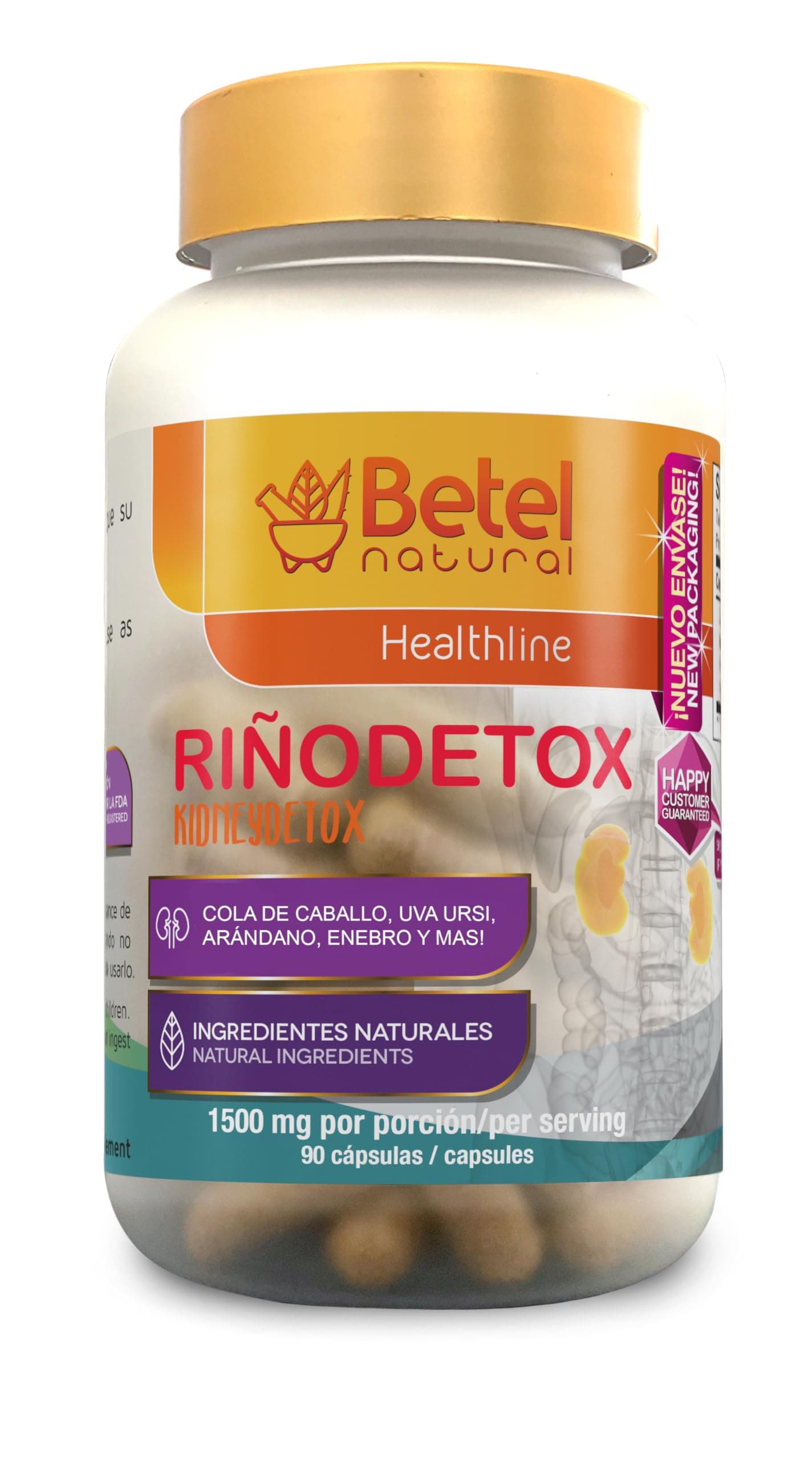 Betel Natural Rinodetox Capsules Natural Kidney Support - 90 Capsules