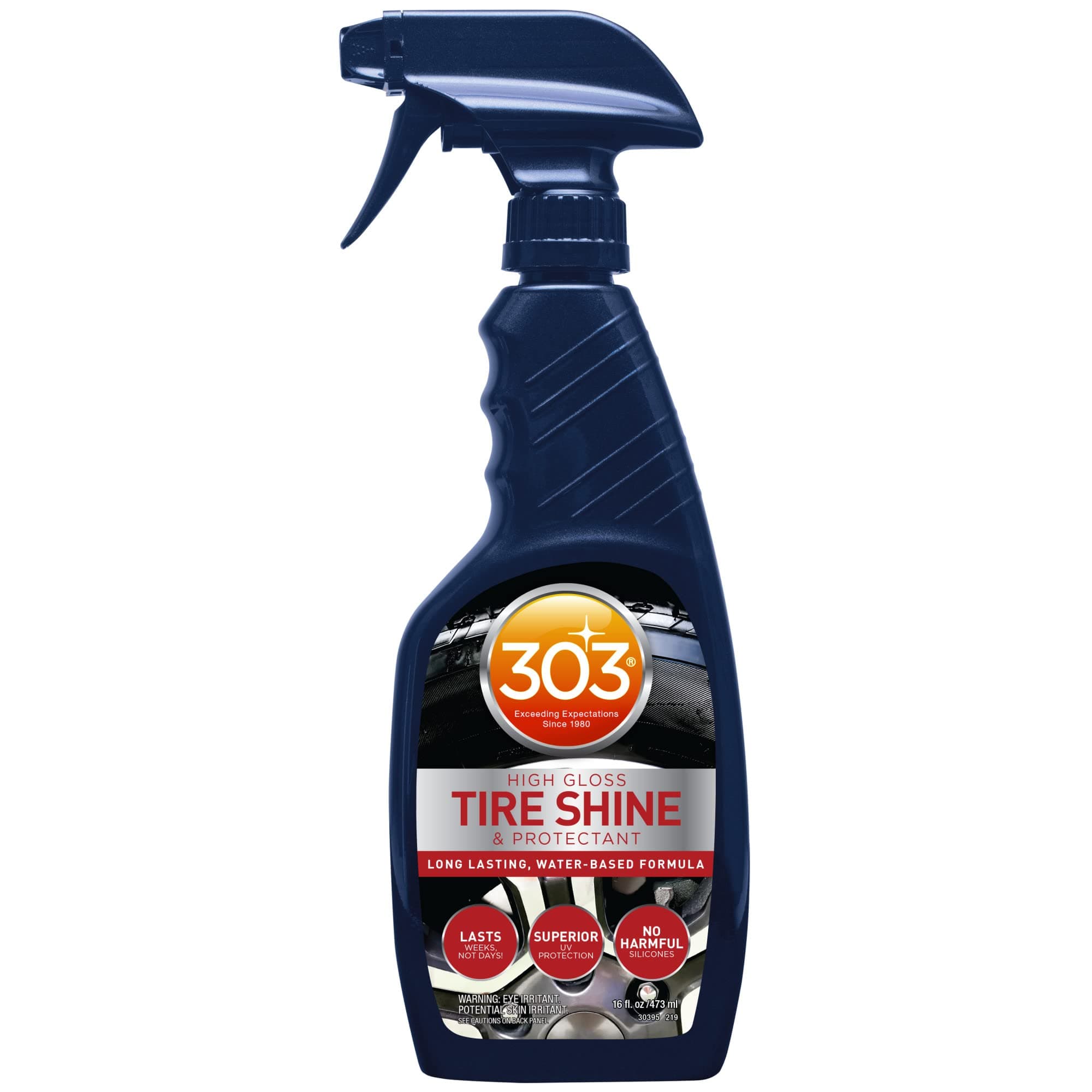 High Gloss Tire Shine And Protectant - Long Lasting, Water Based Formula - Lasts For Weeks - No Harmful Silicones - Lasts Weeks Not Days, 16 fl. oz. (30395CSR) Packaging May Vary