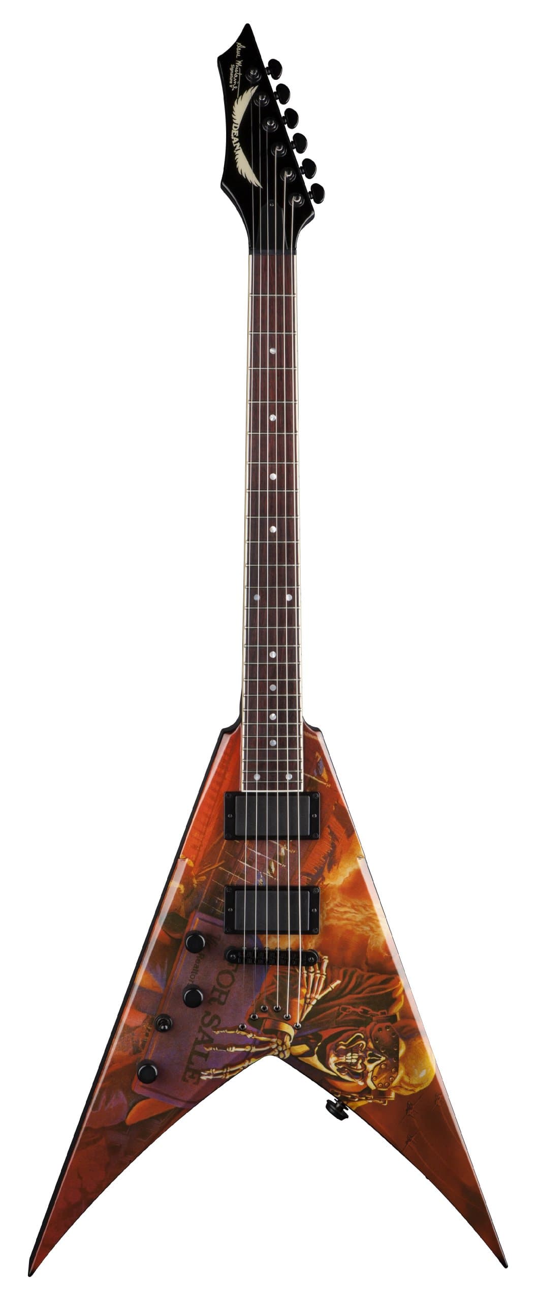 Dean VMNT PS L V Dave Mustaine Left Handed Electric Guitar, Peace Sells