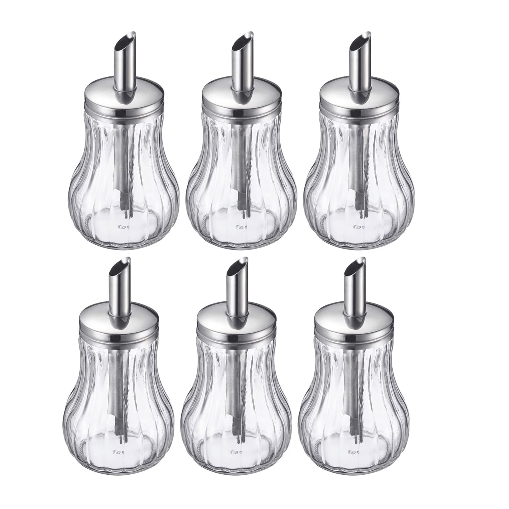 Westmark Sugar Dispenser, 6 pieces, Volume: 250 ml each, Glass/Stainless Steel, Berlin, 653422E2