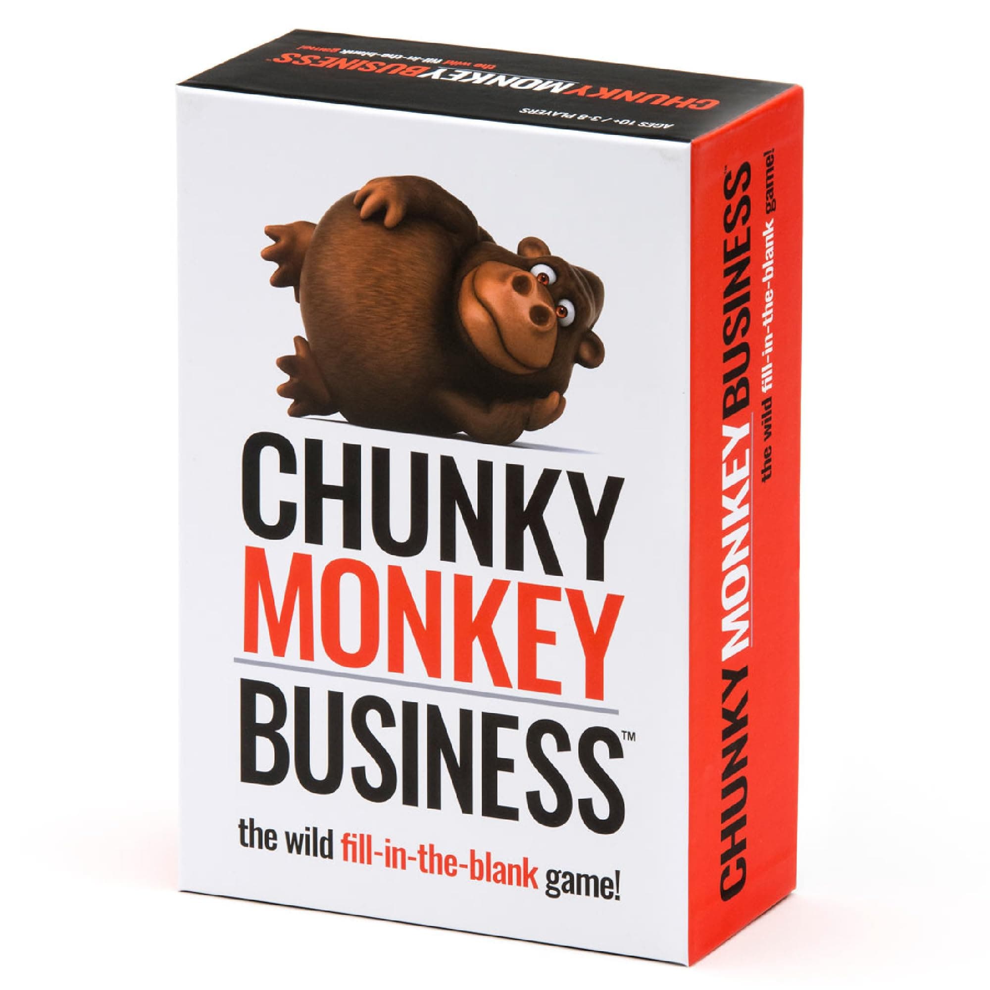 Chunky Monkey Business, Funny Fill-in-The-Blank Word Guessing Brain Teaser Party Game for Game Nights, Family Fun, and Groups, Ages 10+