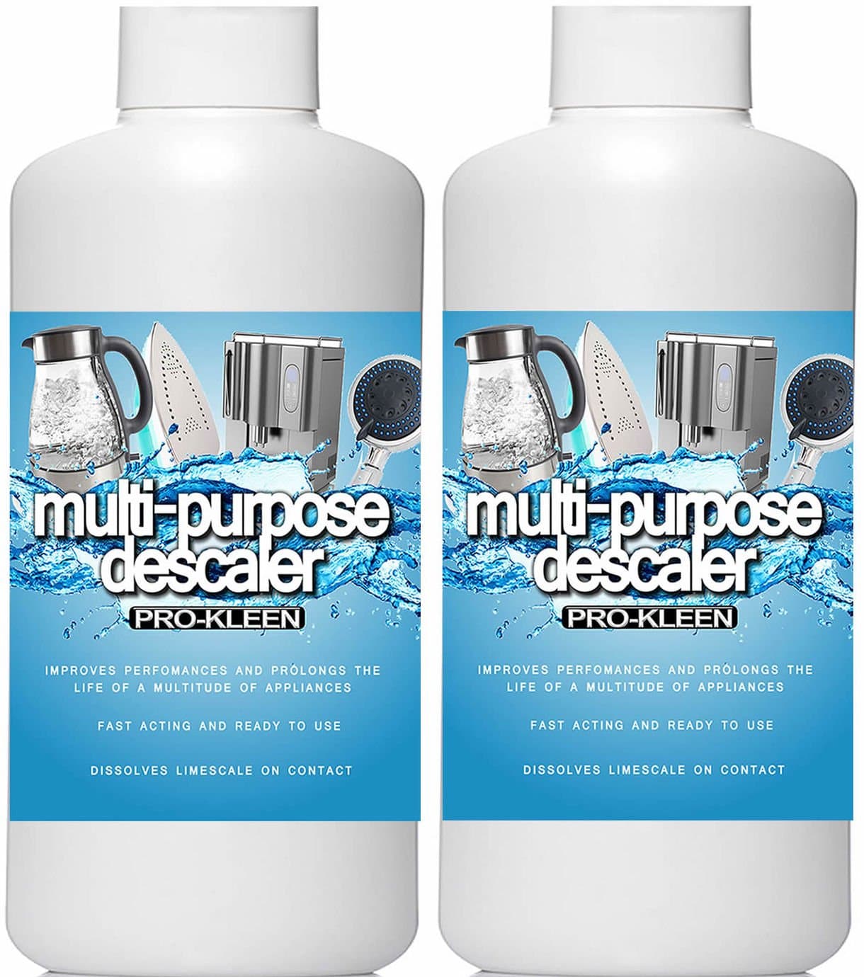 Multi-Purpose Descaler 2L - Fast-Acting, Concentrate, Dissolves Limescale, Optimises Performance, Prolongs Life of Coffee Machines, Kettles, Irons, Showerheads, Taps,