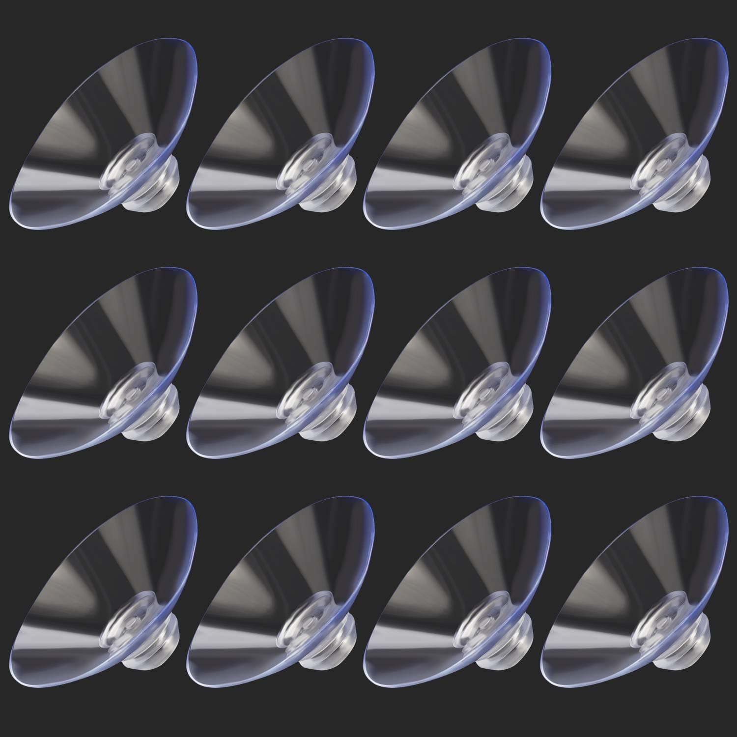 30 Pack 40mm Suction Cups for Glass Table Tops, Rubber Transparent Anti-Collision Sucker Pad Without Hooks for Home Decoration