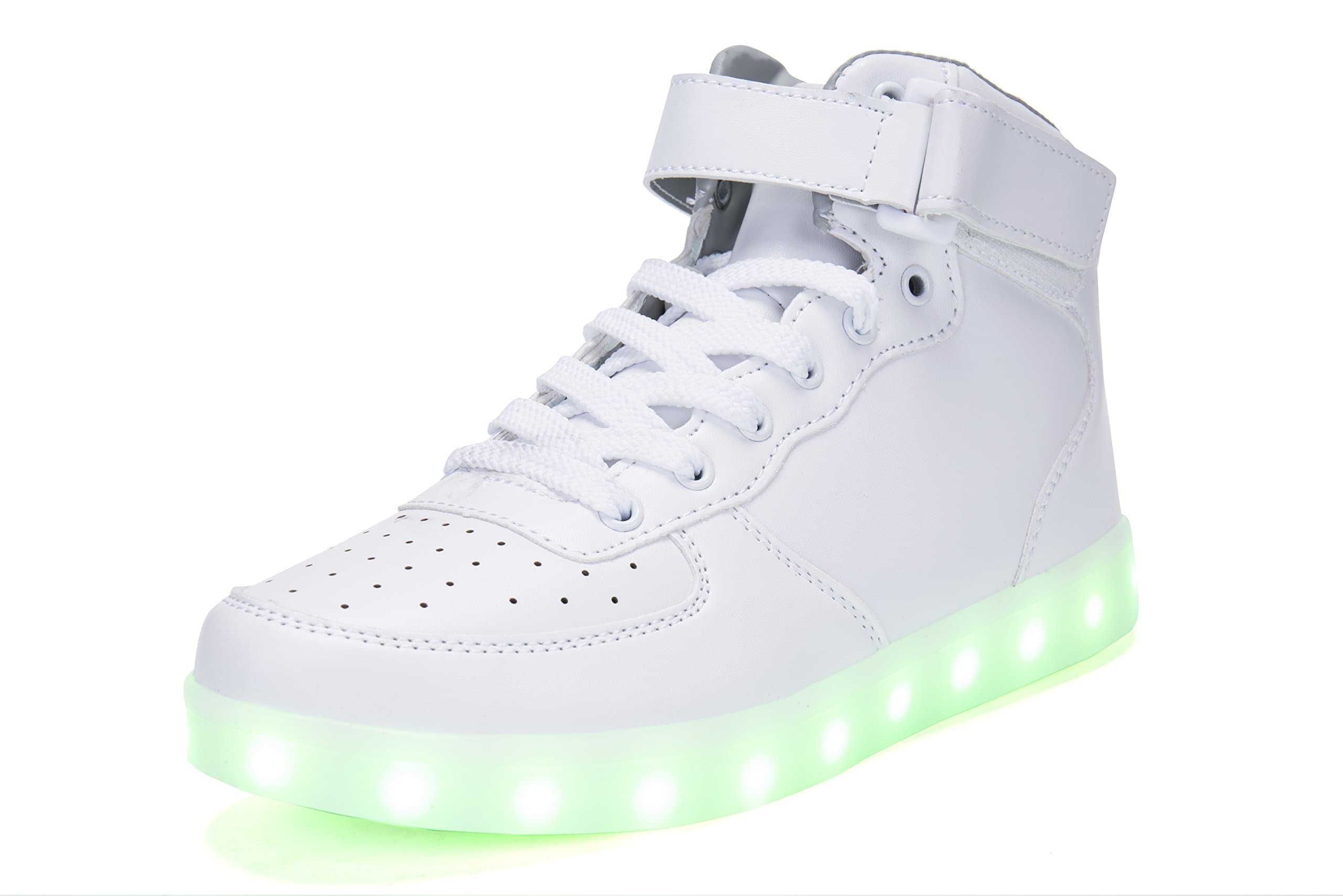 Light Up Shoes Hoverkicks Big Kids Super Nova (White) with Remote Control for Led Sneakers