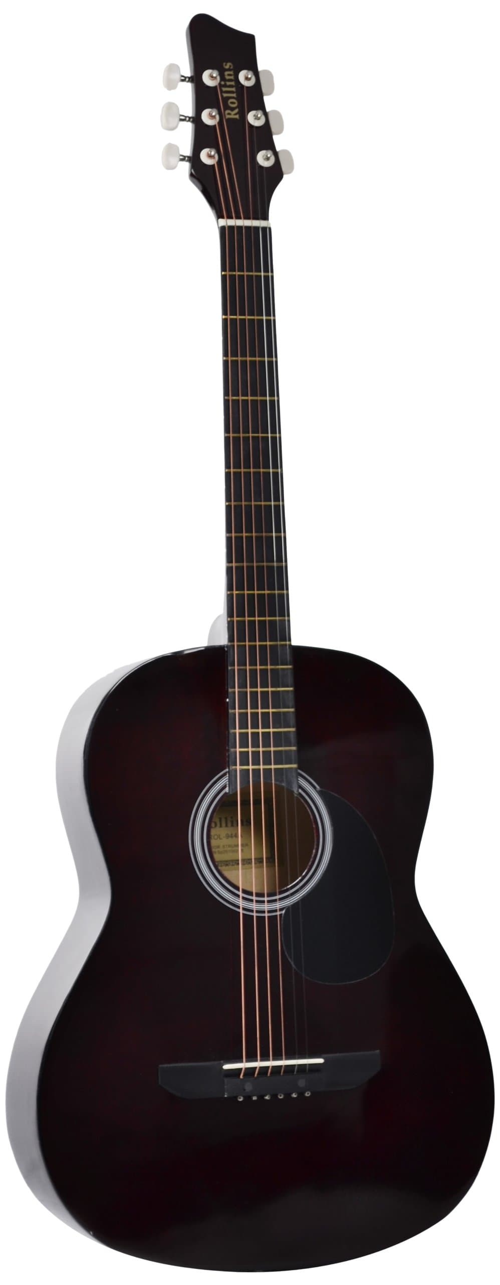 Rollins ROL-944Bk Jr. Strummer Steel String Dreadnought Acoustic Guitar