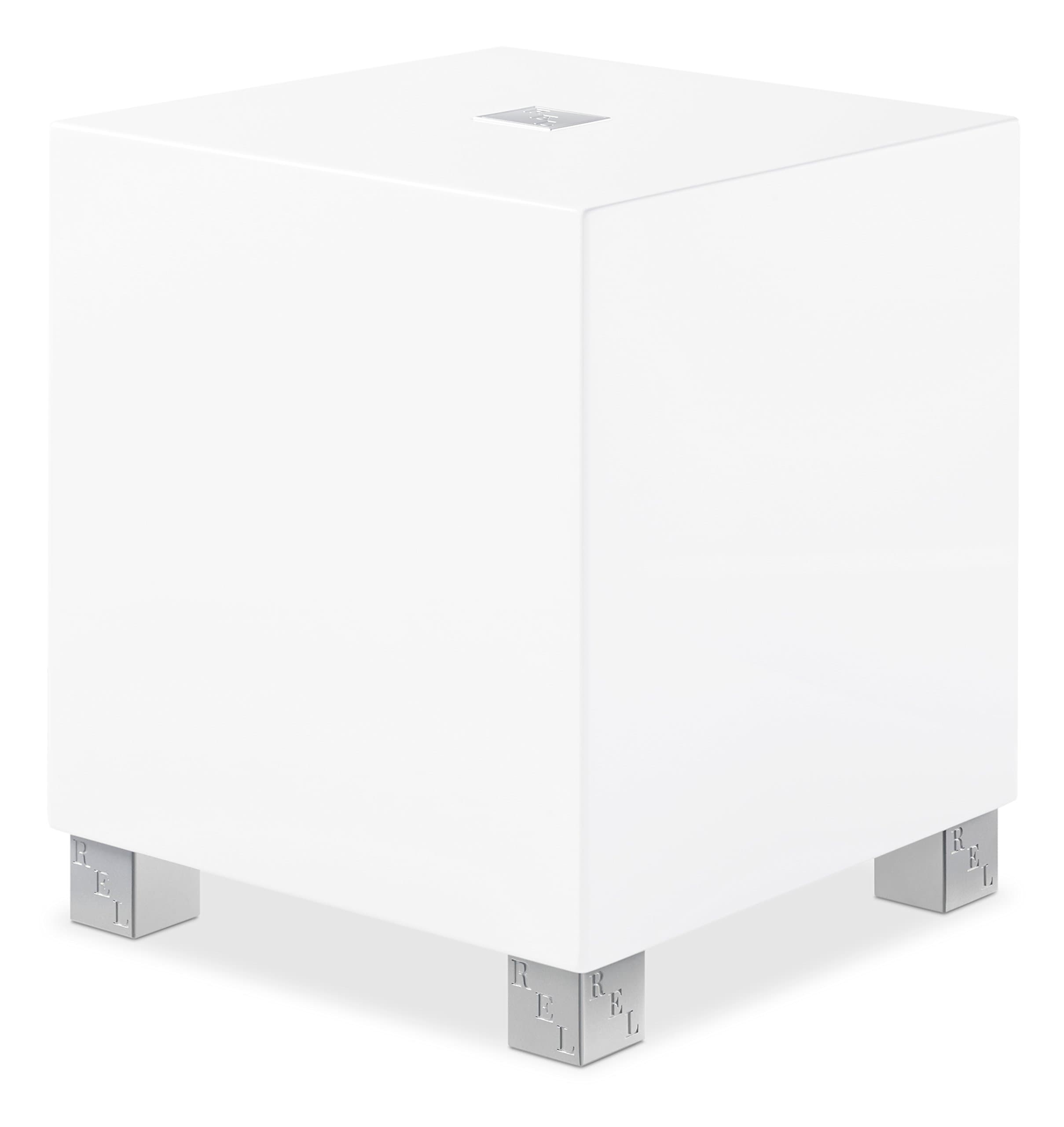 REL Acoustics T/5i Subwoofer, 8 inch Down-Firing Driver, Arrow™ Wireless Port, High Gloss White