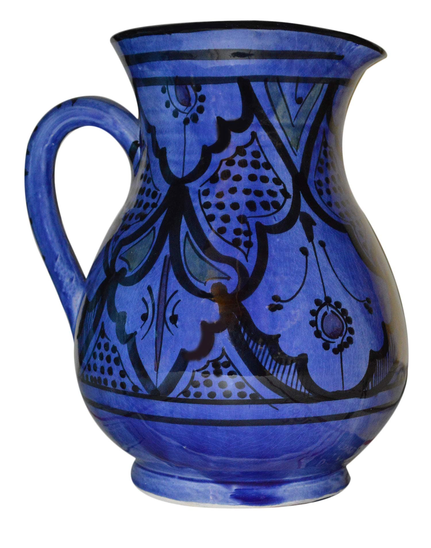 Moroccan Pitchers Sangria Handmade Ceramic Carafe Beverage Dispenser Jar Cooler Easy Pour