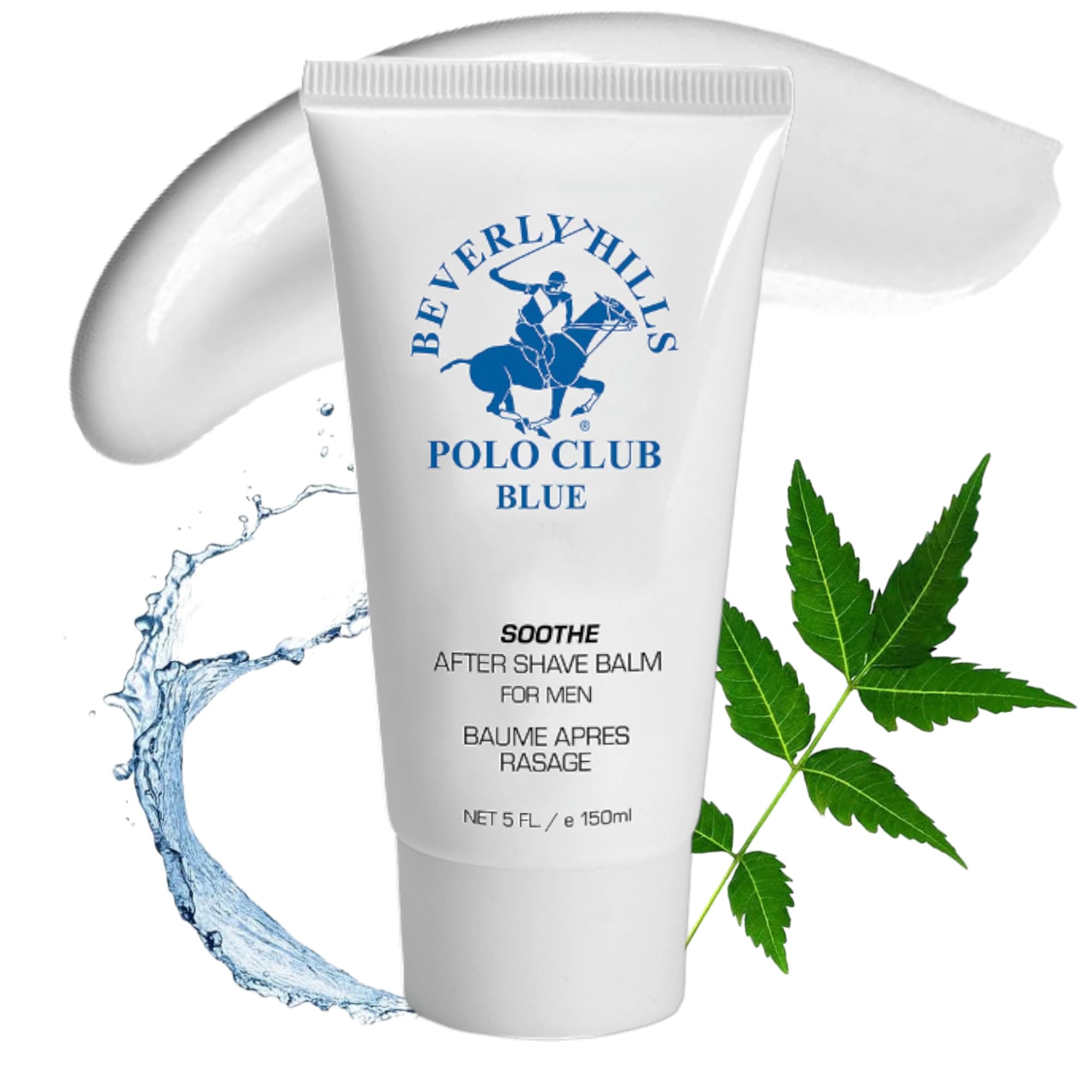 BHPC Blue by Beverly Hills Polo Club After Shave Balm for Men - Soothing Post-Shave Care with Distinctive "Blue" Scent - 5 Fl Oz