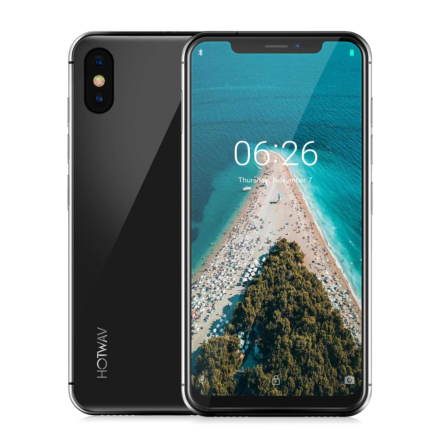 4G Unlocked Mobile Phones, Android 8.1 GMS, 6.26 inch SIM Free Smartphones Unlocked, HOTWAV Symbol Max 3GB RAM + 32GB ROM, Dual SIM Mobile Phone with 13MP+8MP Camera (UK Version, Black)