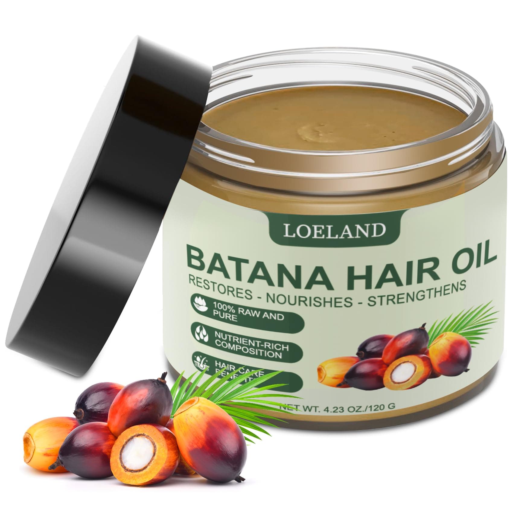 Raw Batana Hair Oil from Honduras - Natural Unrefined Oil for Hair Growth, Thickness, and Scalp Health