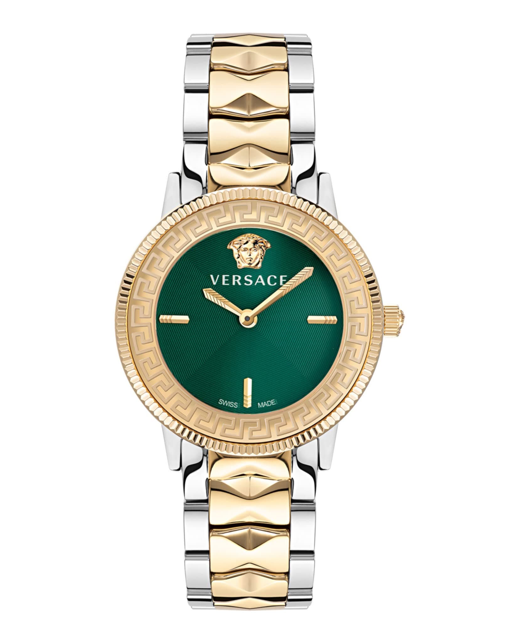 Versace V-Tribute 36 mm Green Dial Women Analog Watch- VE2P00522