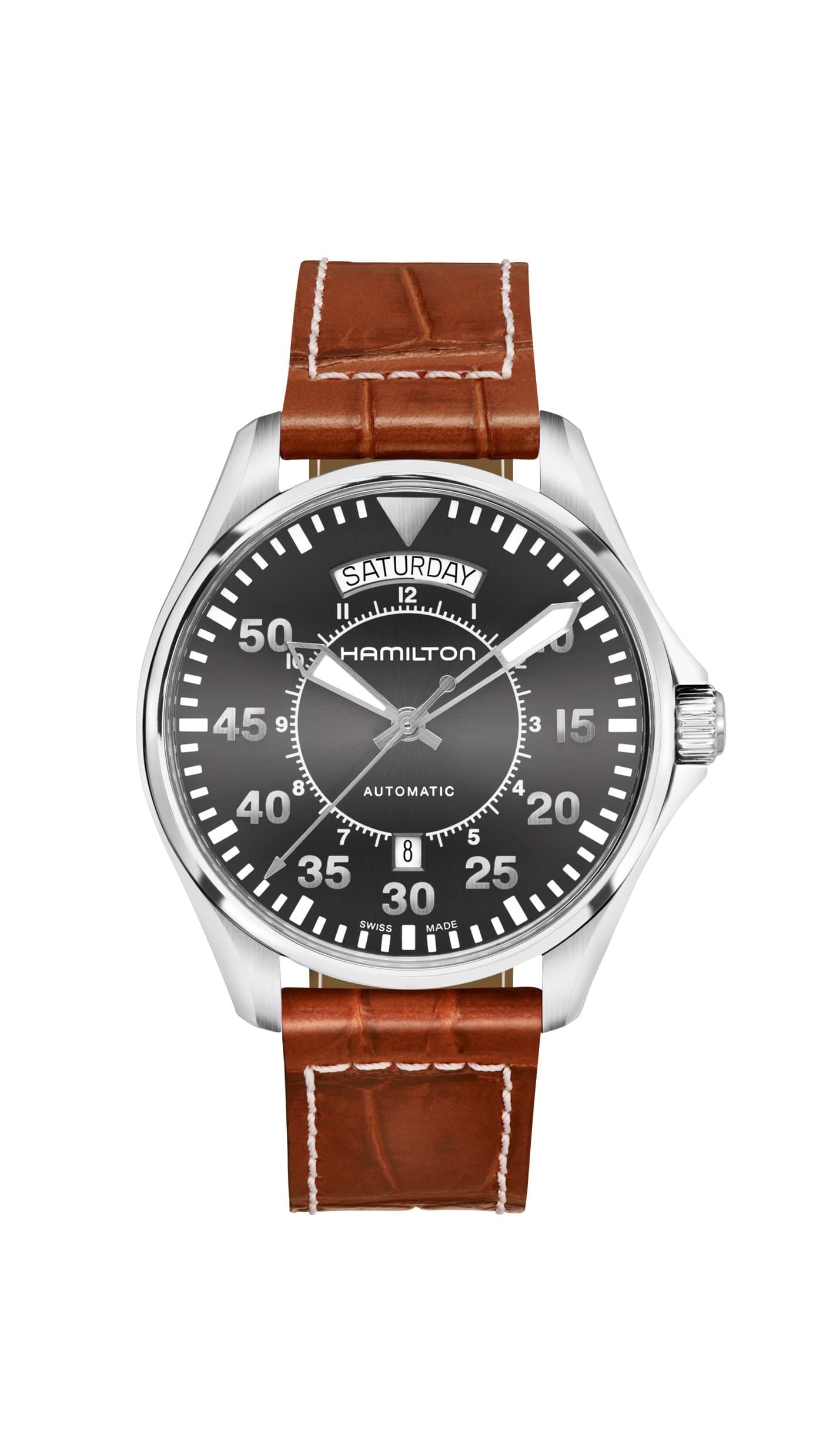 Hamilton Khaki Aviation Automatic Grey Dial Men's Watch H64615585