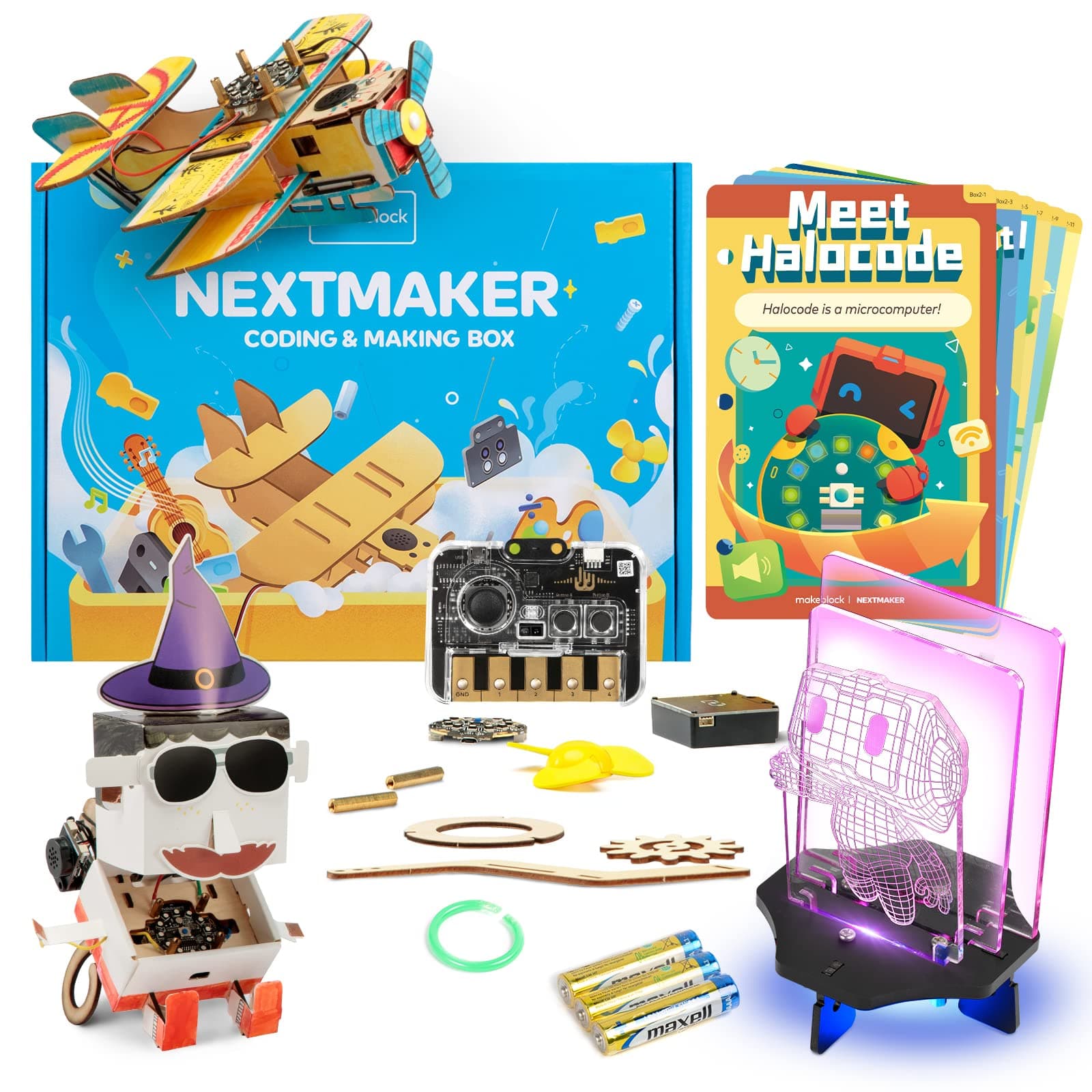 Makeblock NextMaker STEM Toys, 3-in-1 Coding Kit for Kids 6-12, Science Kit Learning & Education Toys STEM Project for Boys & Girls to Learn Coding Engineering Electronics, Fingertip Piano - Box 1