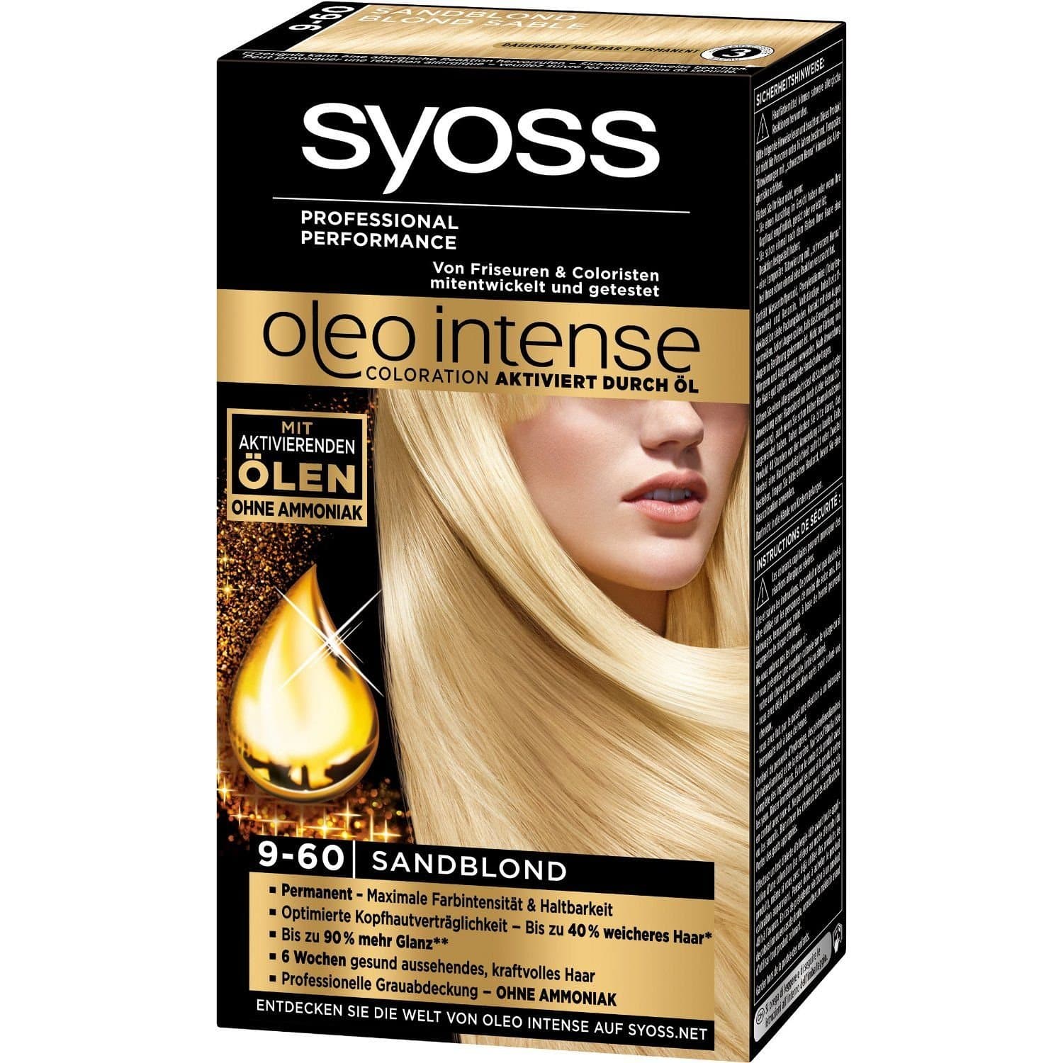 Syoss Oleo Intense Permanent Intensive Oil Color (9-60 Sandy Blond)