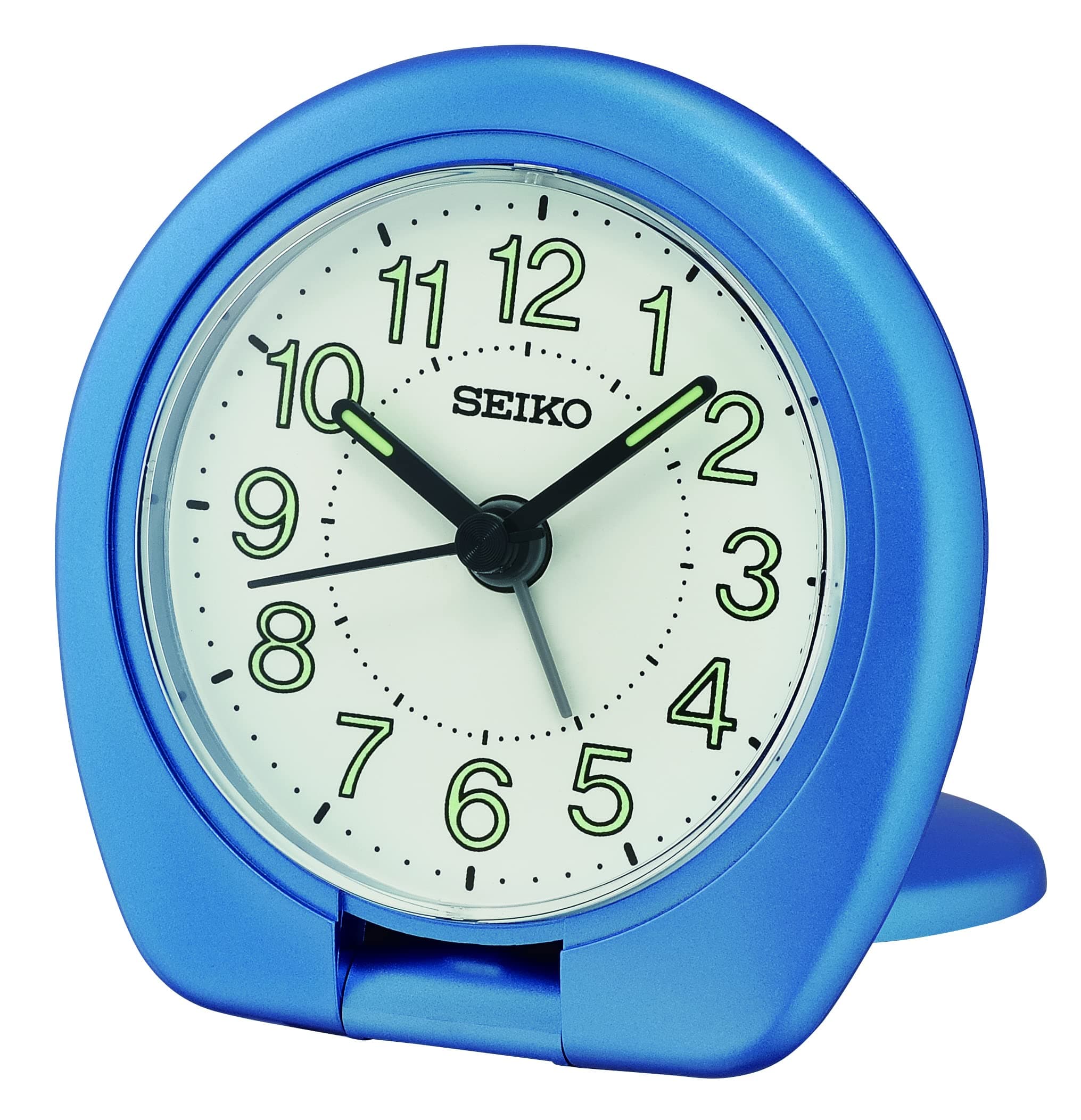 SEIKO Sakai Travel Bedroom Alarm Clock, Metallic Blue
