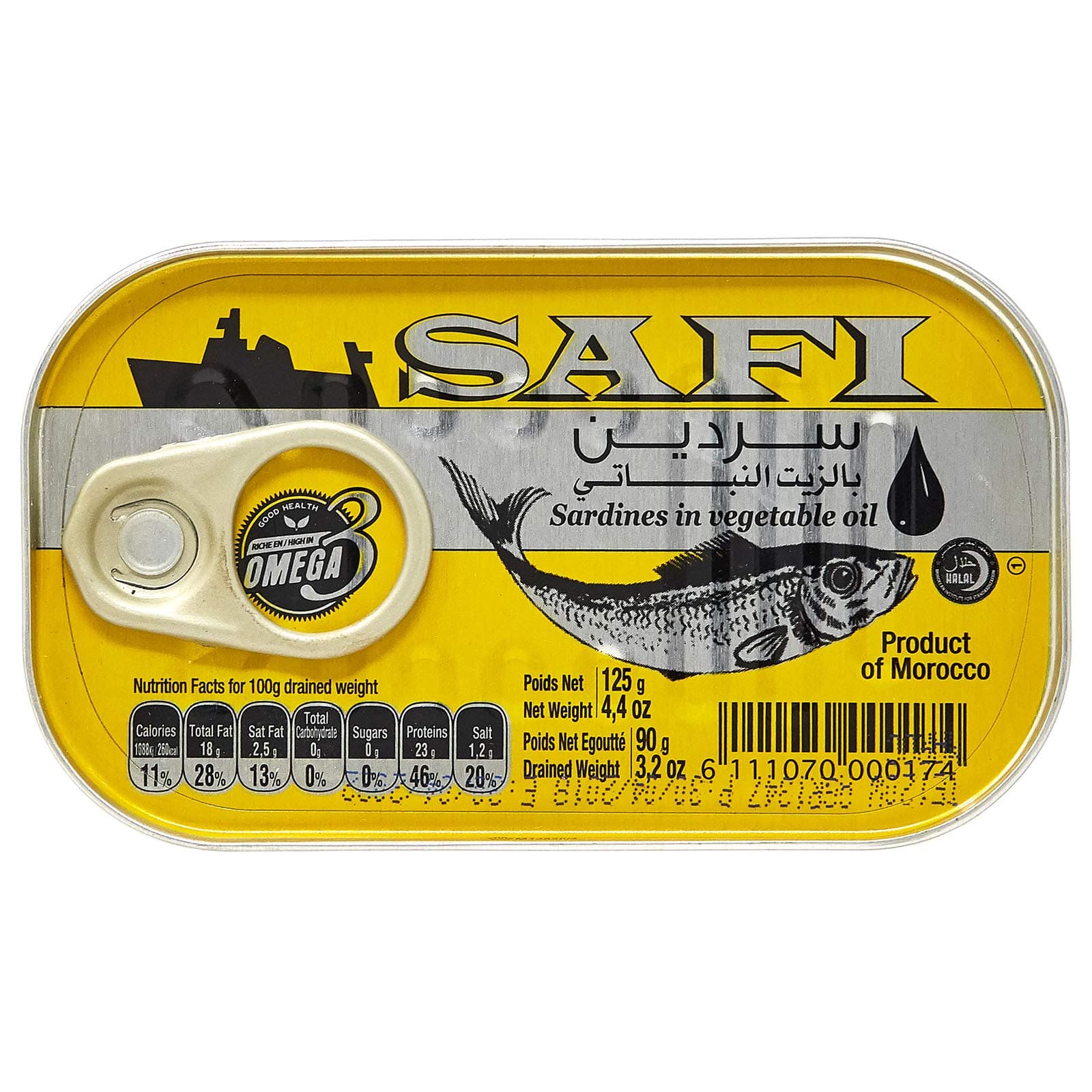 Safi Sardines In Vegetable Oil 125g