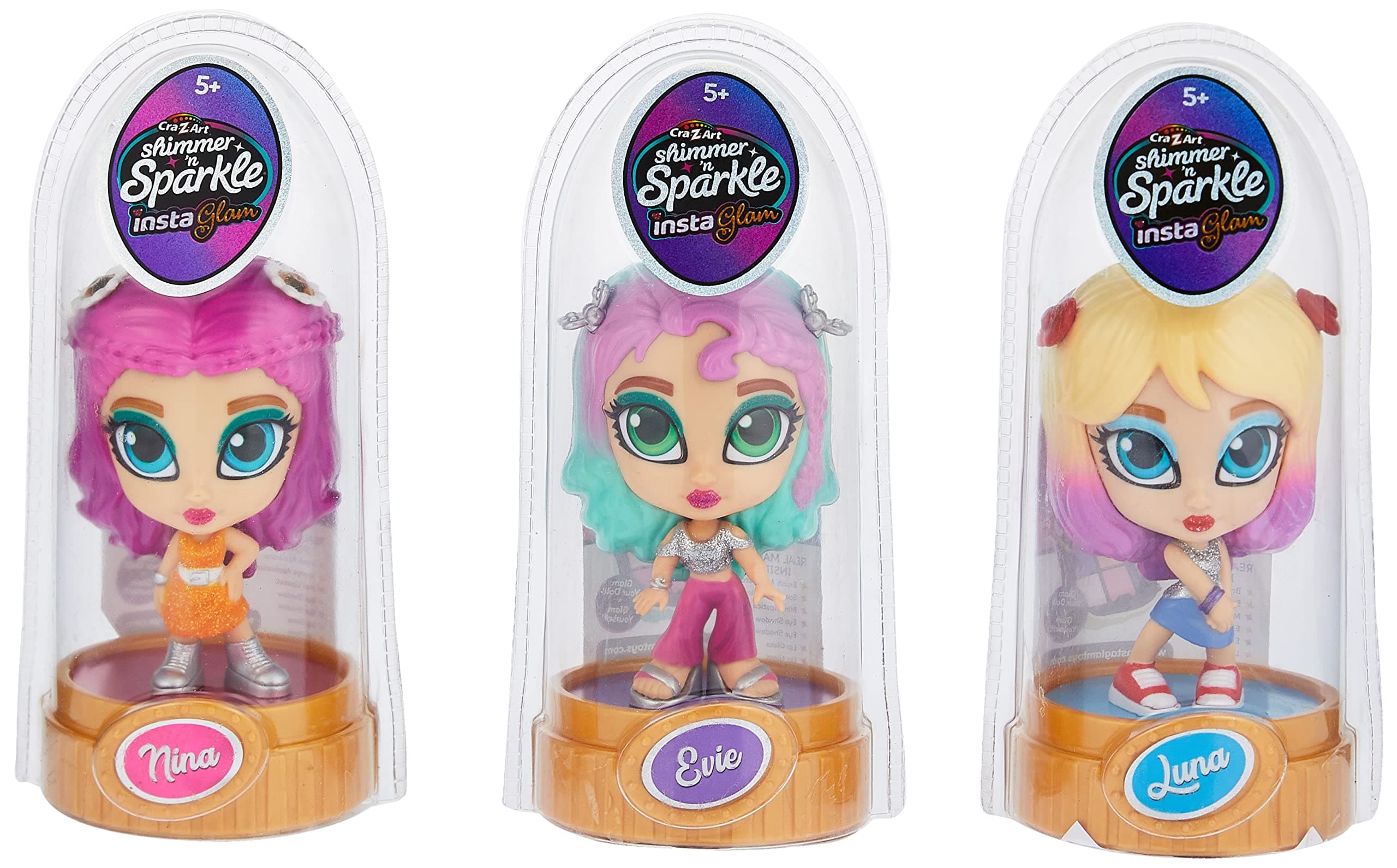 Insta Glam 3In1 Bundle Instaglam Fashion MakEUp Dolls, To-07254