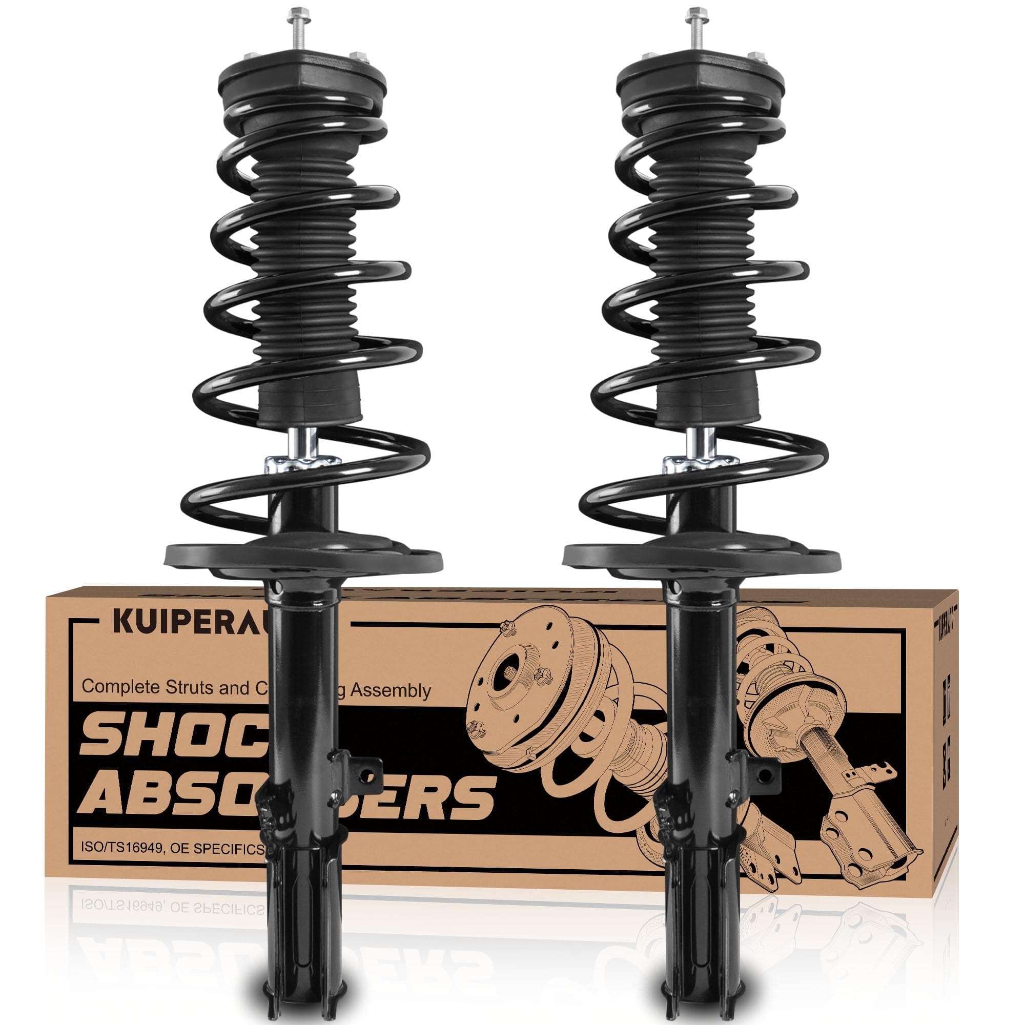 - KUIPERAUTO Pair Rear Complete Struts w/Coil Spring Compatible with 2004-2006 Toyota Camry Solara Lexus ES330 Shock Absorbers 172207 172208