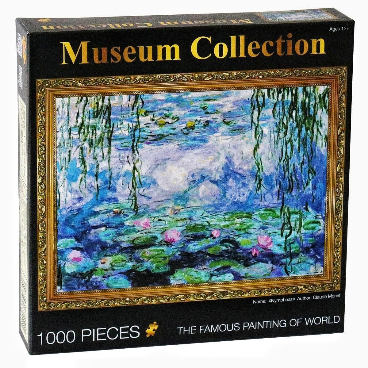 Water Lilies by Claude Monet Jigsaw Puzzle 1000 Piece Art Puzzles for Adults Museum Collection Famous Paintings