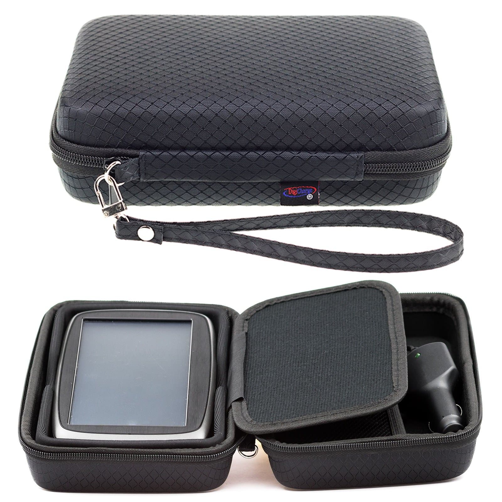 Digicharge Black Hard Carry Case For TomTom Go Superior 6’’ Classic 2nd Gen Lite 6’’ Advanced Premium Basic Essential 6 Inch Discover 6’’ Go Camper Tour GO 6200 6250 Go Professional Tom Tom Sat Nav