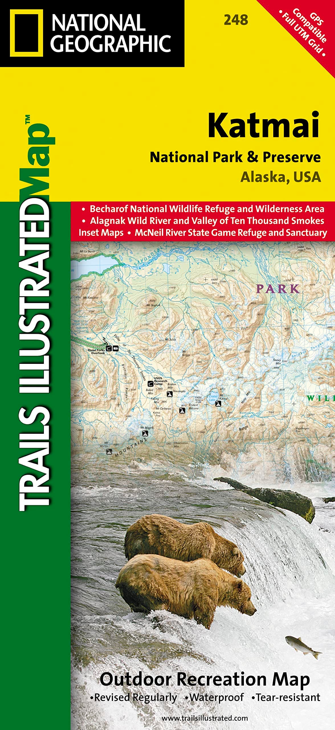 - Katmai National Park and Preserve Map (National Geographic Trails Illustrated Map, 248)