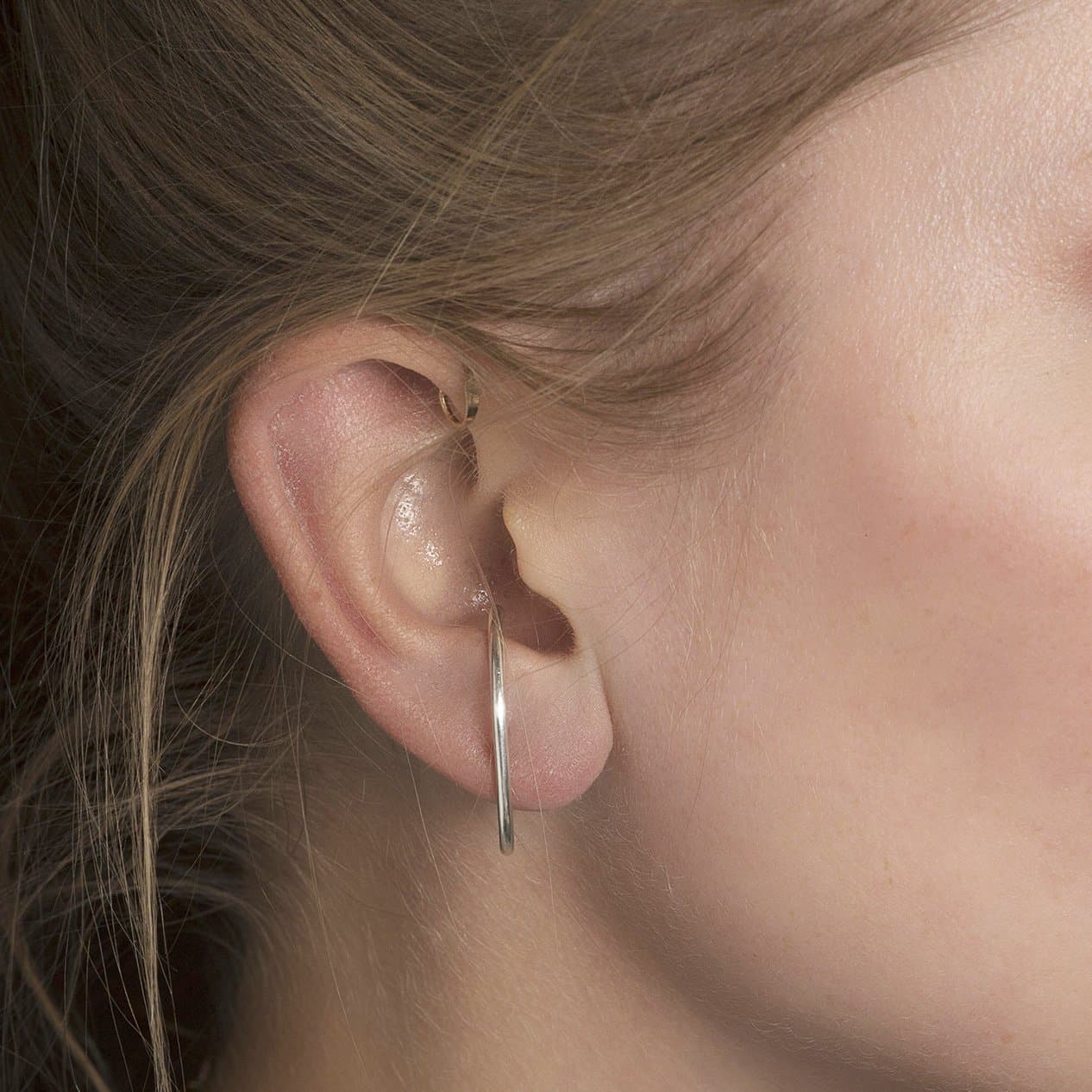 Ear Suspender Hoop Earring, Gold Filled, Rose Gold Filled, or Sterling Silver