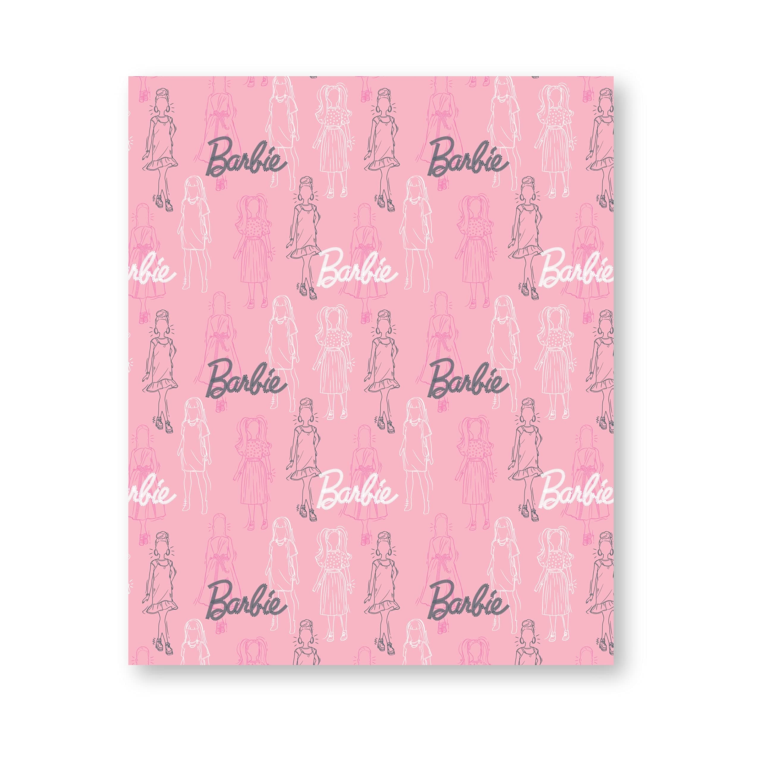 Character World Barbie Official Licensed Fleece Blanket | Figures Bedroom Design | Warm Super Soft Feel Throw | Perfect for Home, Bedroom, Sleepovers & Camping