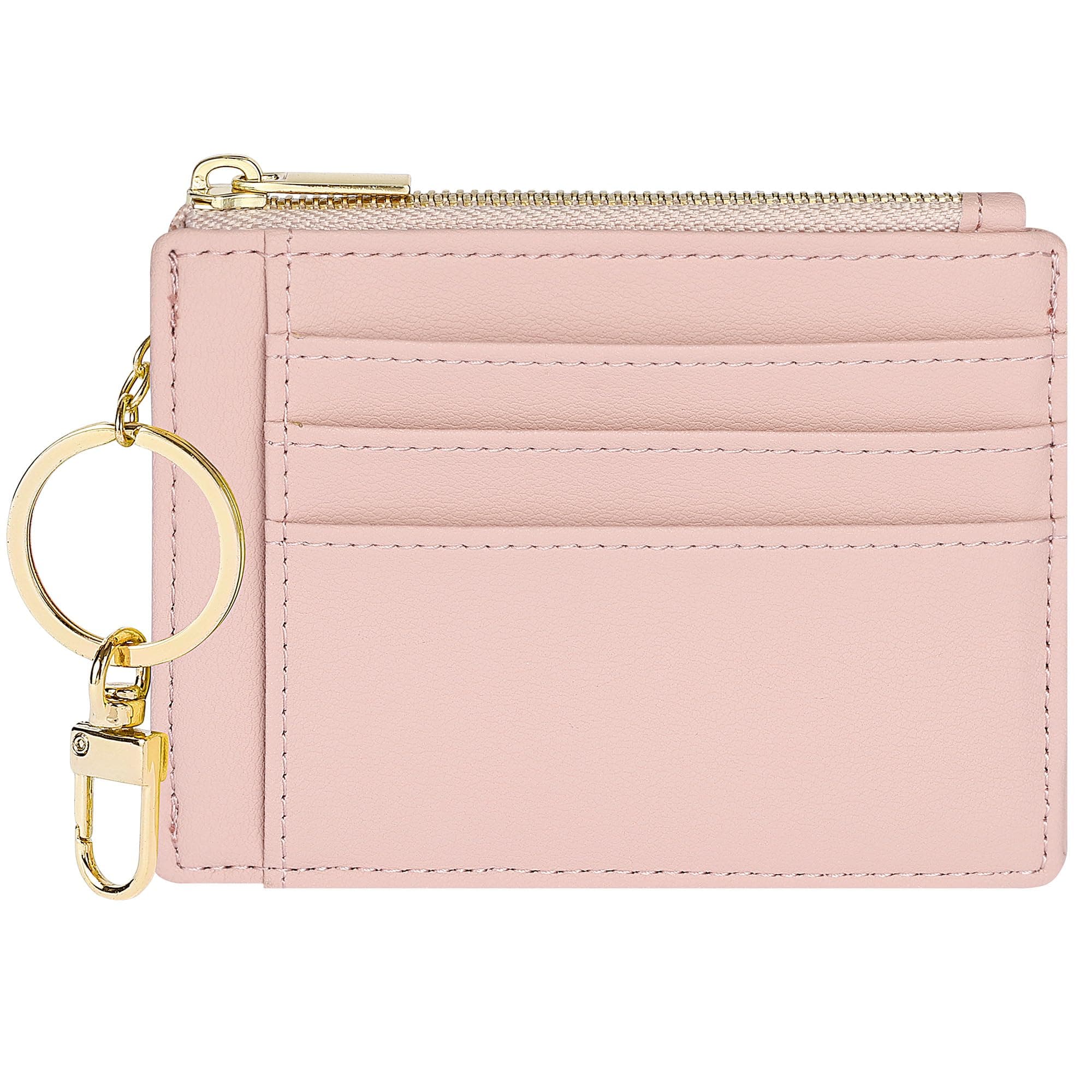 Card Case Slim Front Pocket Wallet for Women Credit Card Holder with Keychain