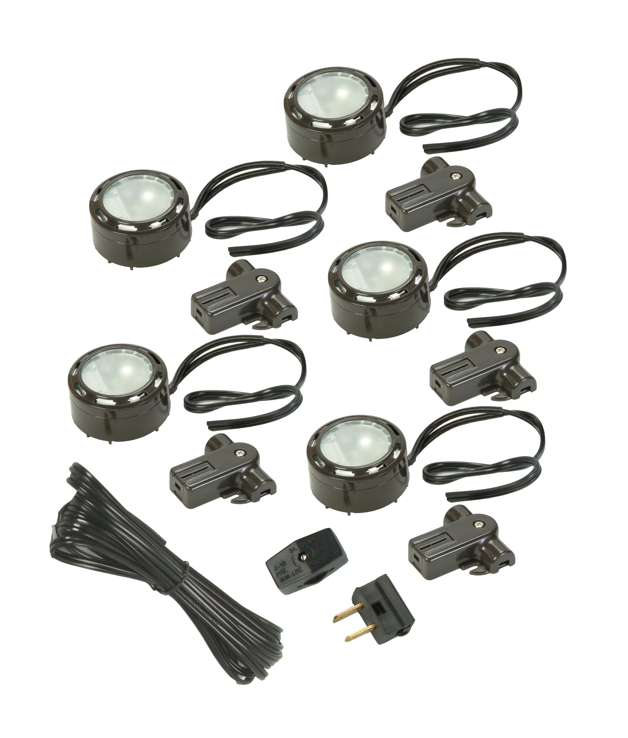 Westek ALV50RC Halogen Line Voltage Accent Light Kit, 5 Pack, Bronze
