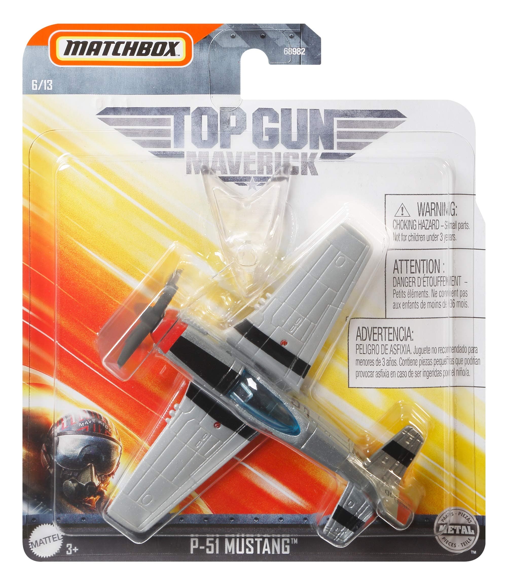 Matchbox Skybusters Top Gun Maverick P-51 Mustang