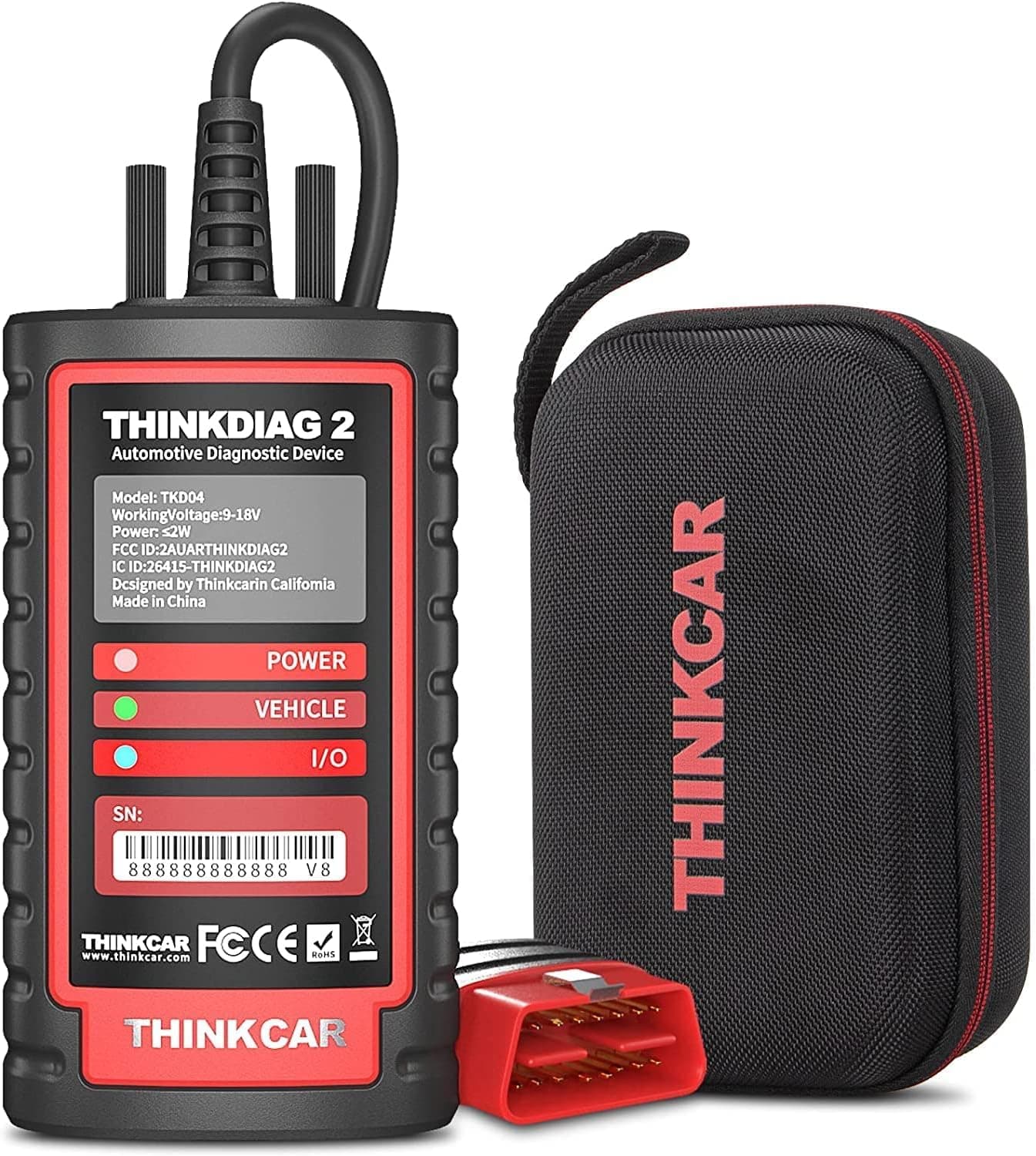 OBD2 Diagnostic Tool,ThinkDiag 2 OBD2 Scanner Bluetooth 5.0 for iOS & Android, All System & 15+ Reset Functions, Car Diagnostic Tool with CAN-FD Protocol, AutoVIN, Active Test, ECU Coding
