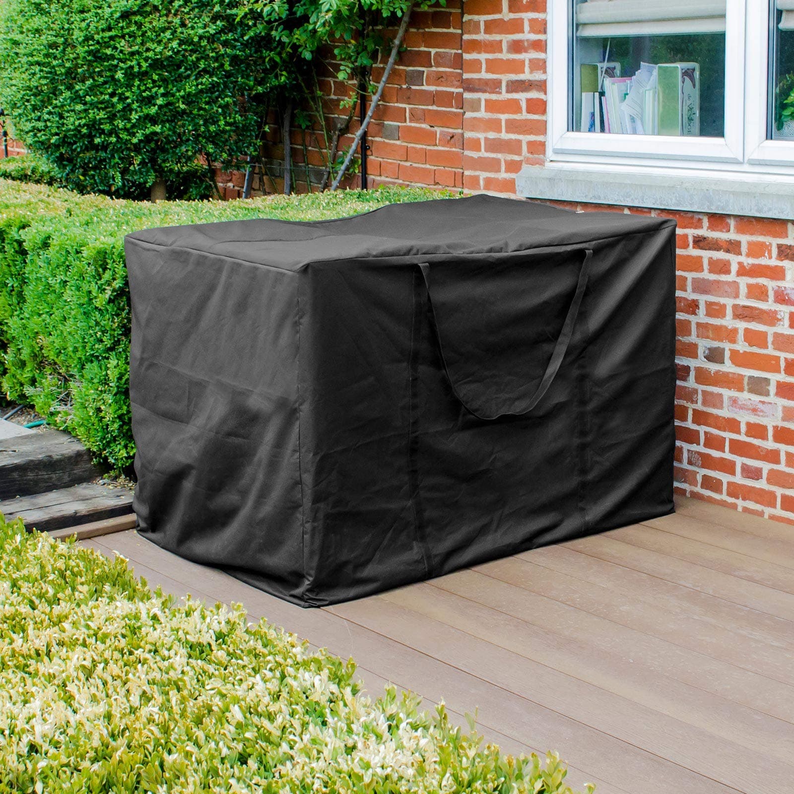 Nova Outdoor Living - Jumbo Cushion Storage Bag (145cmx100cm) - Garden Chest Container With Zip and Carry Handle - Patio Furniture PVC Protector - Easy To Clean - Black