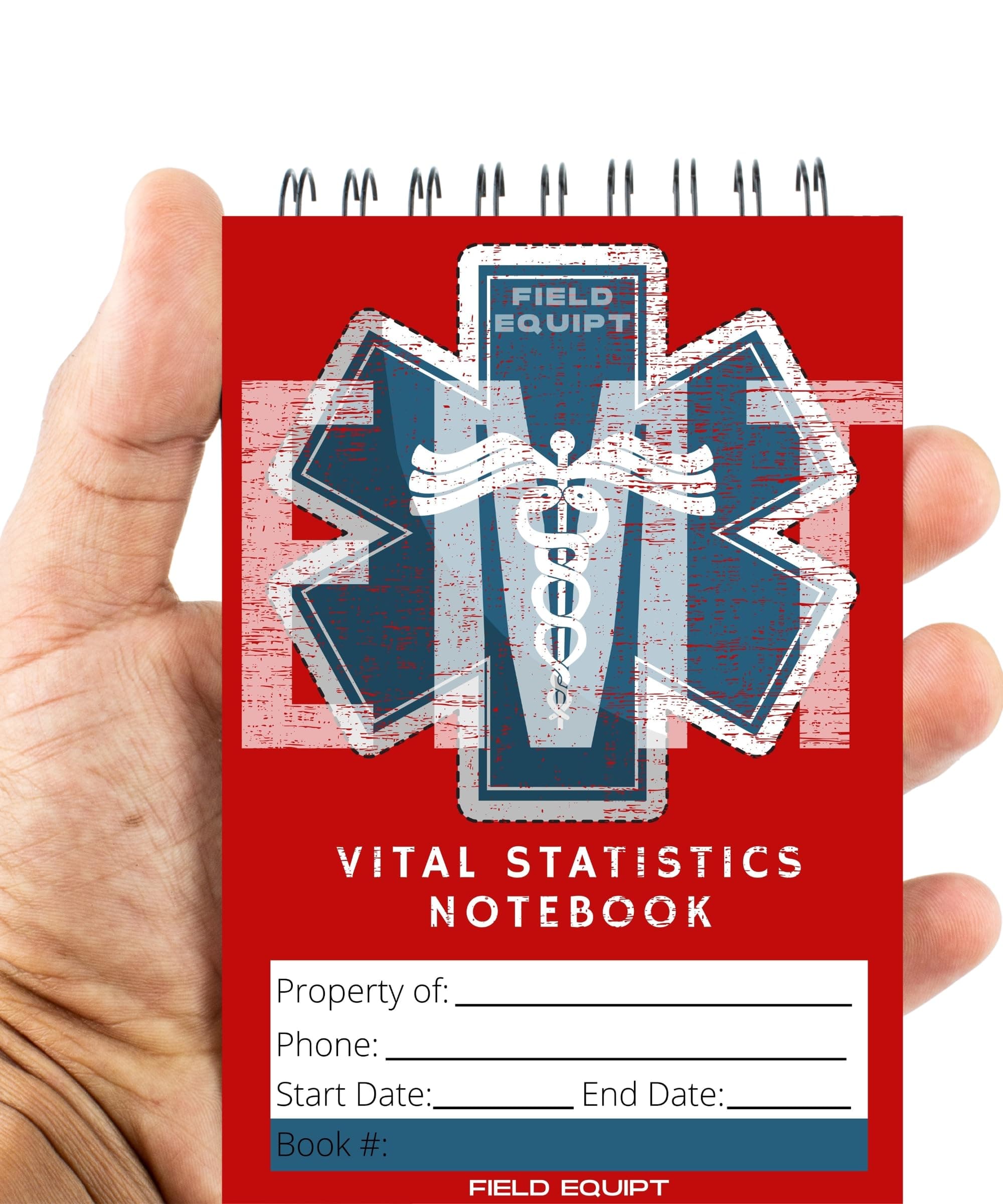 Field Equipt EMT Vital Statistics Notepad - 6 Pack Vitals Notebook For First Responder Note Pad, Medical Paramedic Gear And Supplies. Perfect EMS/EMT Gifts