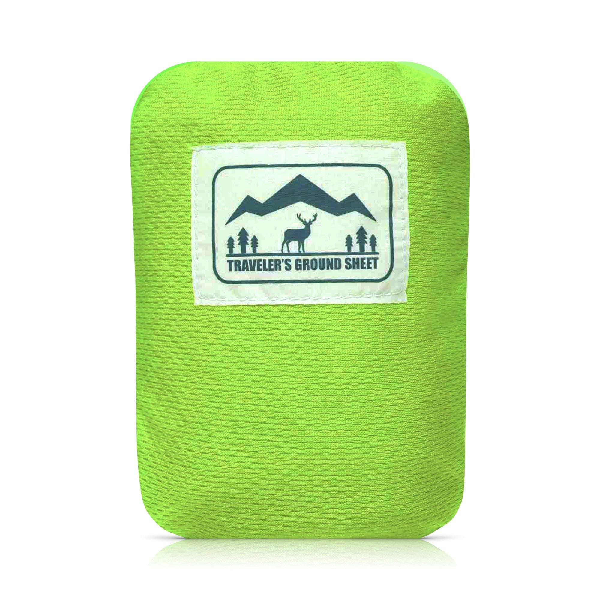 Pocket Blanket (Traveler's Ground Sheet) - Water Resistant, Foldable, Lightweight, 140 grams, 1.9 m x 1.27 m - for Camping, Beach, Hiking or Picnic (1 or 2 person)