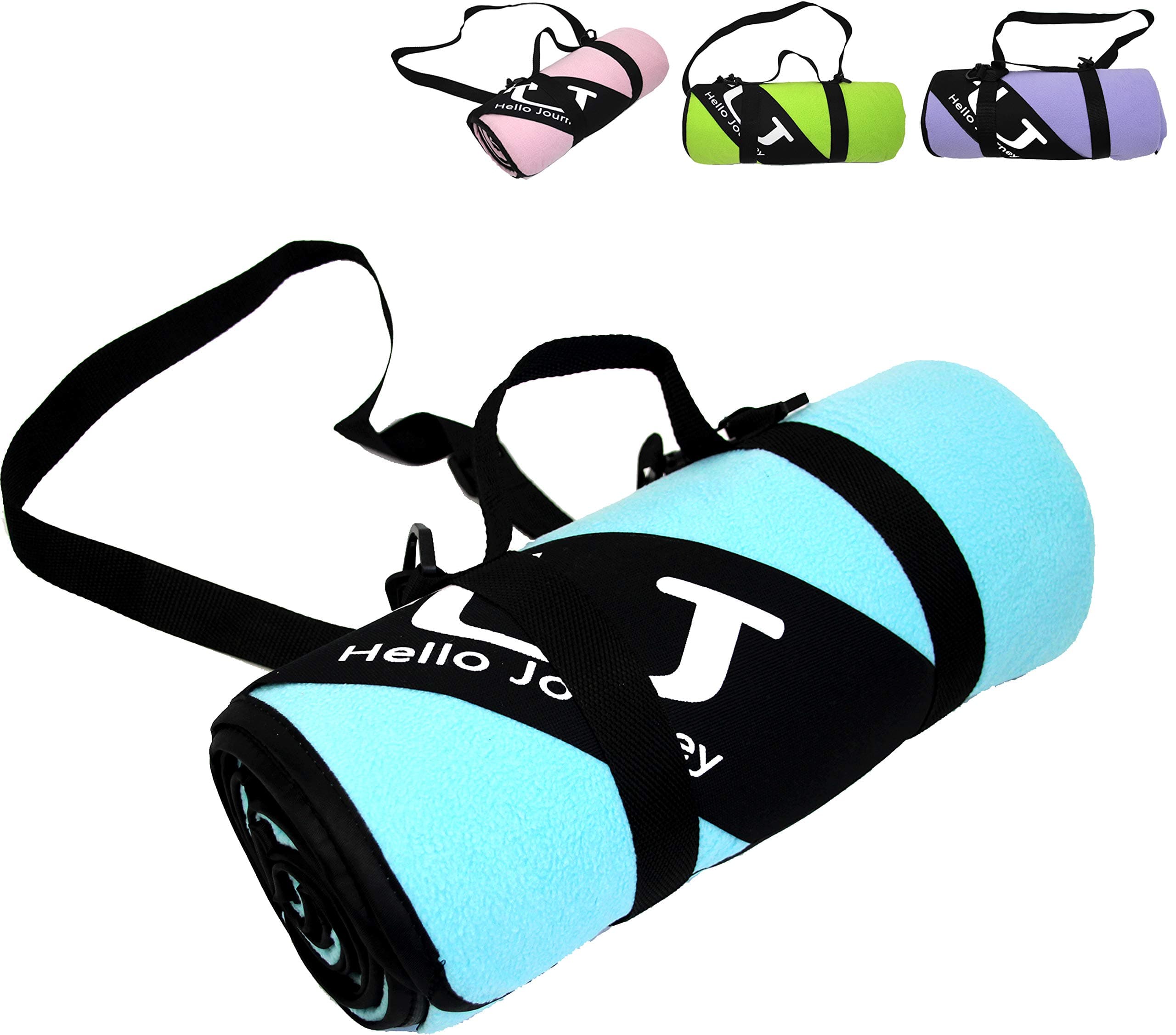 Coral Fleece Blue 59x78 inch Picnic Blanket Waterproof mat Outdoor Folding Portable