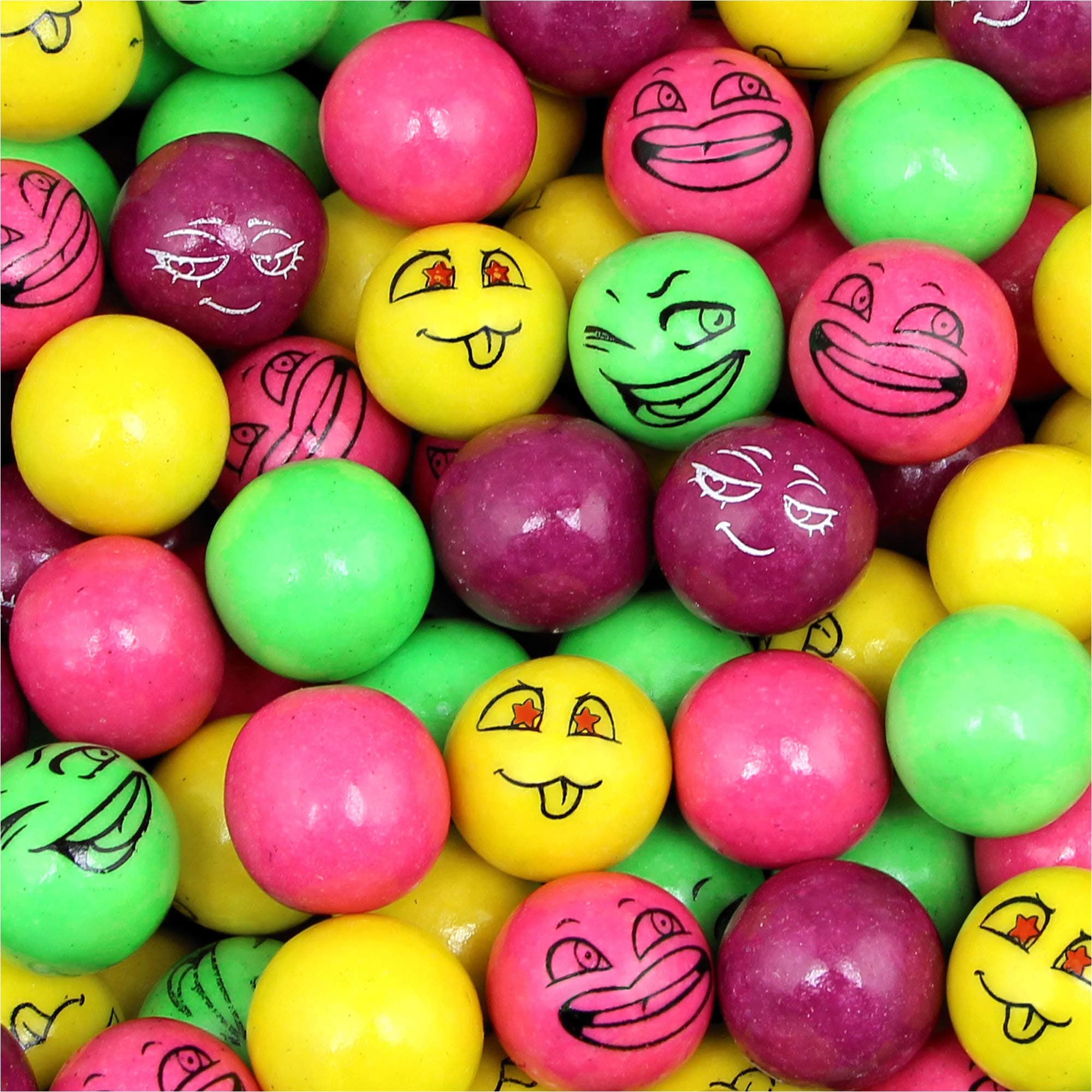 Gumballs for Gumball Machine - Emoji Bubble Gum Balls - 1 Inch Large Gumballs - Gumball Machine Refills - 2 Lb Bulk Gum for Kids