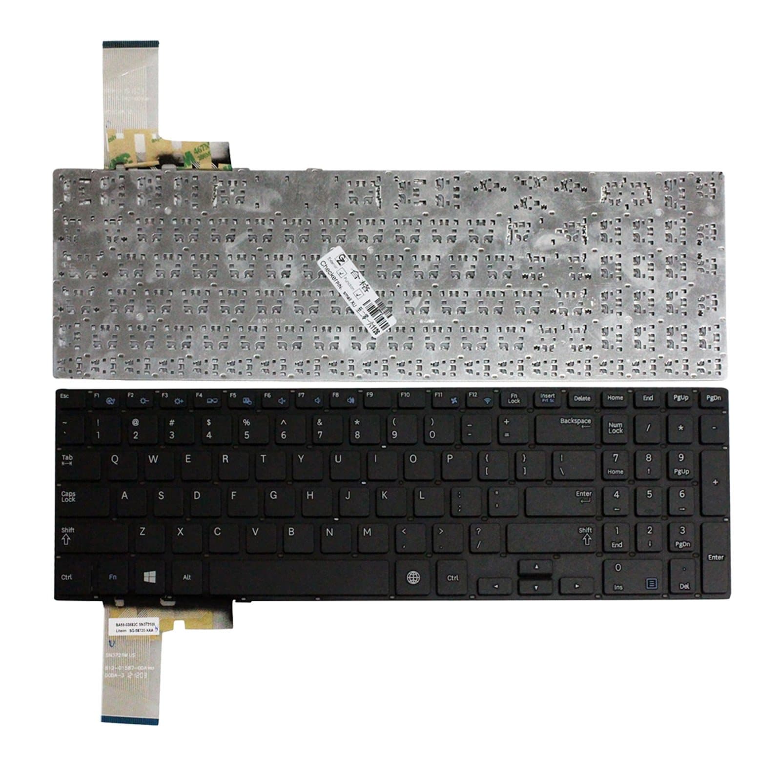 GinTaiLaptop US Keyboard Without Frame Replacement for Samsung NP470R5E-K02UB NP470R5E-X01 Notebook Series 5 NP510R5E Ativ Book 4 NP470R5E NP370R5E NP470R5E-X02 NP470R5E-K01UB NP510R5E-A02UB NP510R5E
