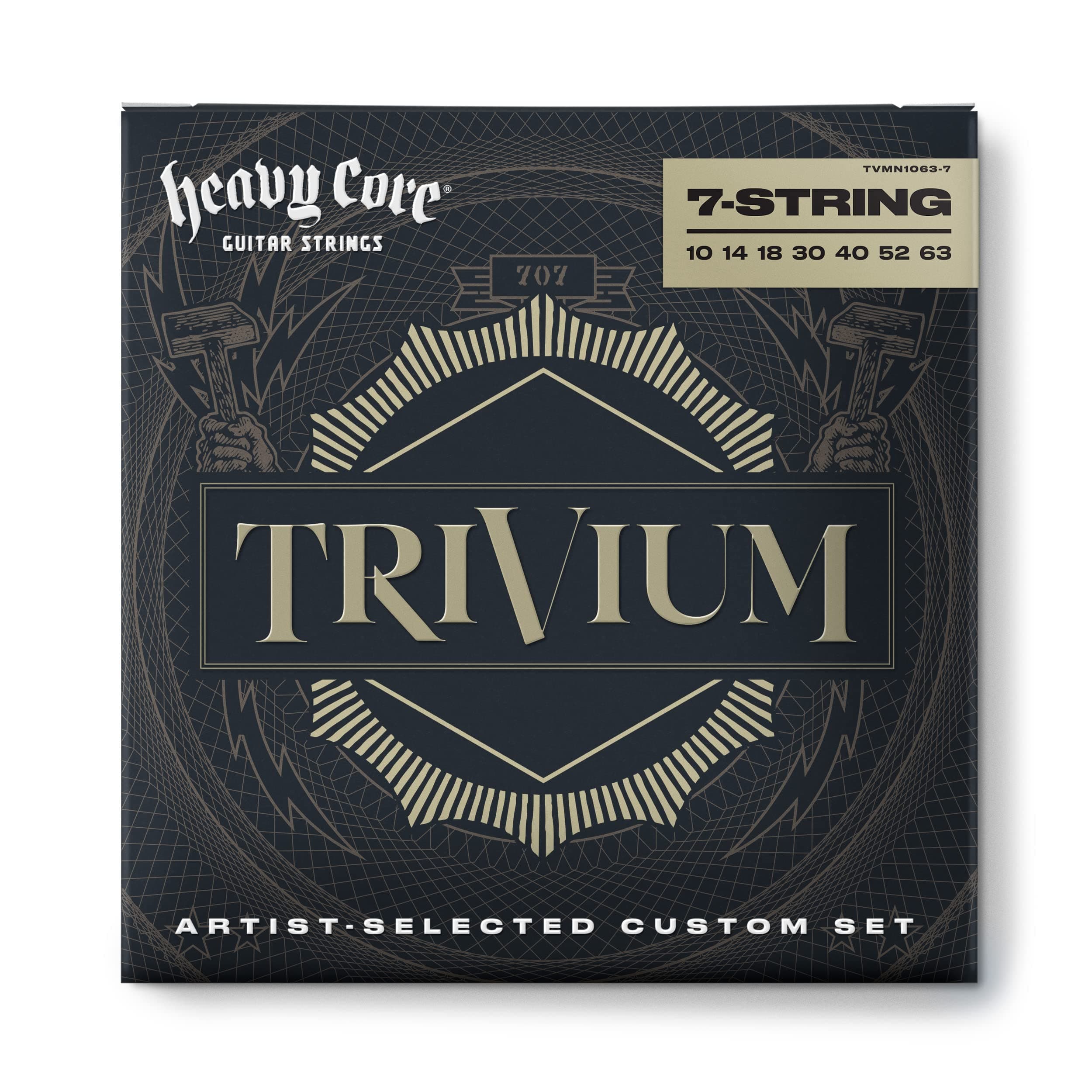 Jim Dunlop TVMN10637 TRIVIUM STRING LAB SERIES GUITAR STRINGS TRIVIUM SIGNATURE ELECTRIC GUITAR STRINGS 7 STRINGS