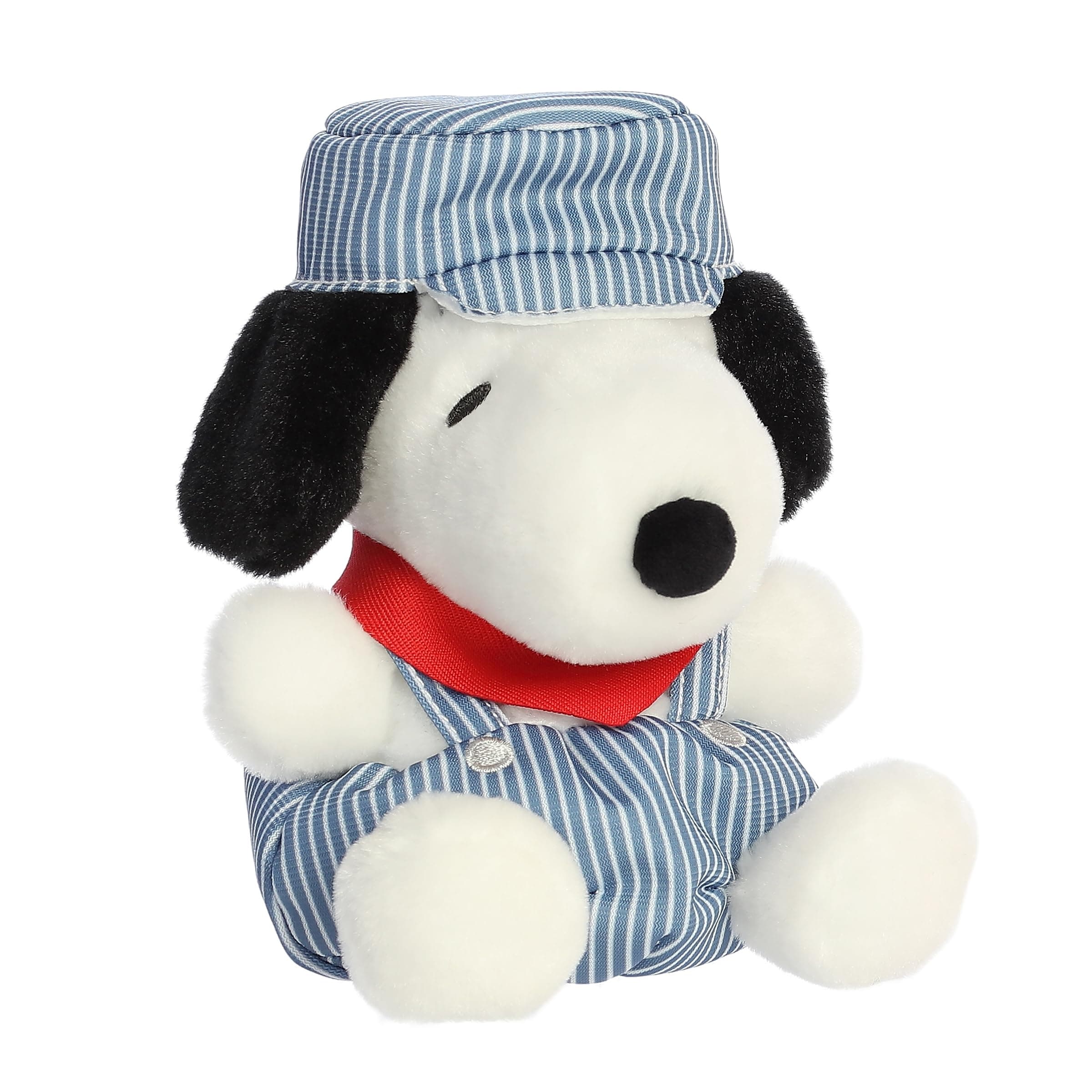 Adorable Peanuts® Palm Pals™ Train Engineer Snoopy™ Stuffed Animal - Officially Licensed Toys for All Snoopy Fans - Nostalgic Gift for Adults and Birthday Celebrations - Blue 6 Inches