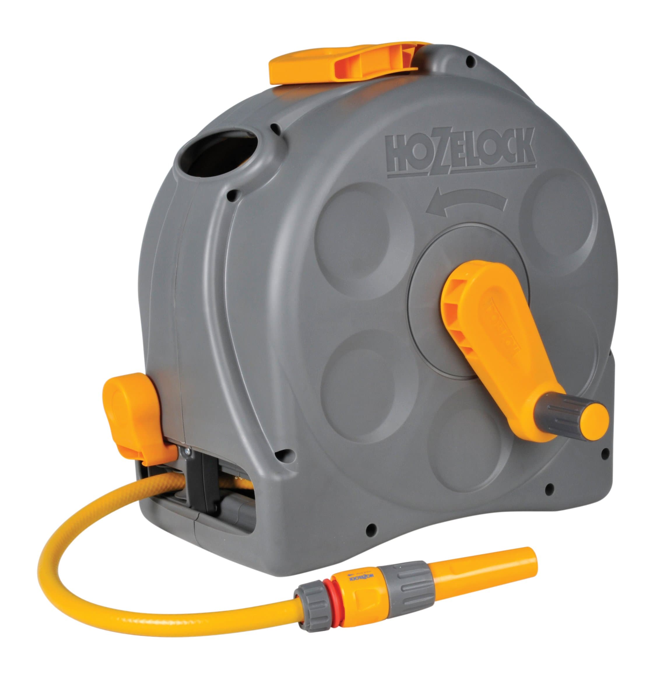 2-in-1 Compact Enclosed Hose Reel with 25 m Hose and Connectors