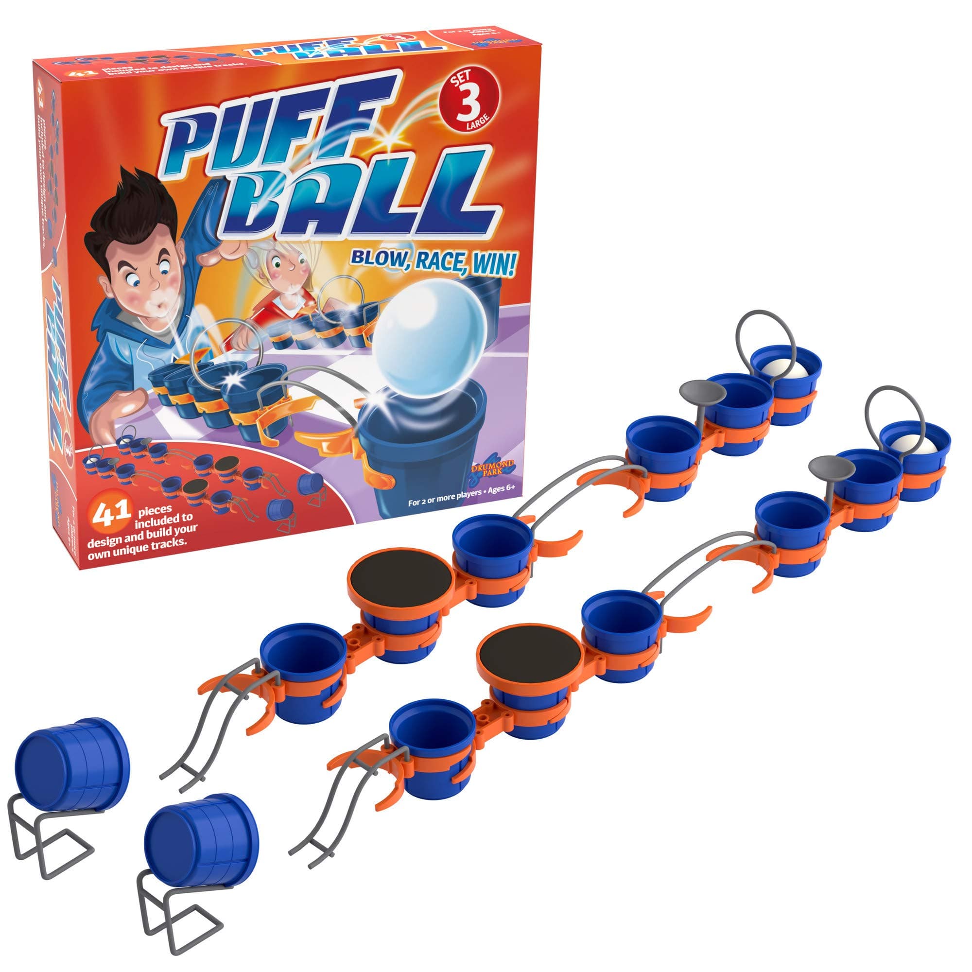 Drumond Park Puff Ball 3 Kids Action Game - Large | Family Board Games For Kids | Children Action Game Suitable for Boys & Girls Ages 6 7 8 9+ Years