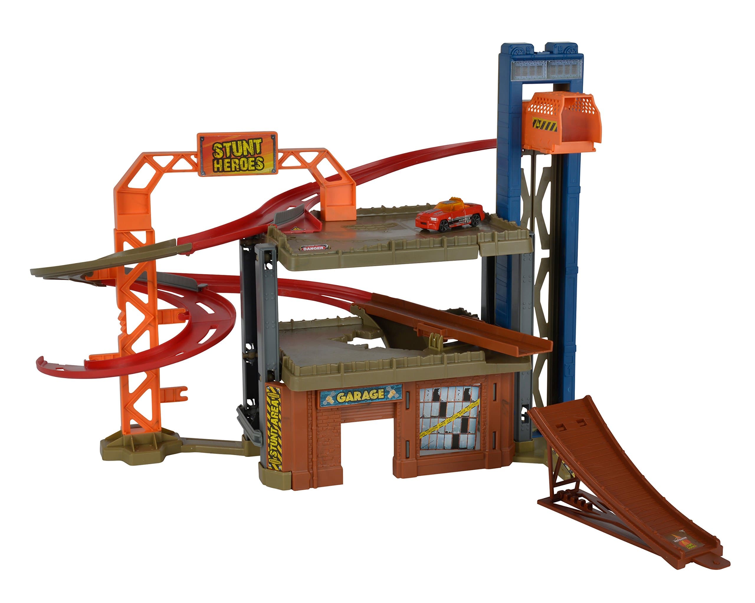 Majorette 212058014 "Stunt Heroes Jump N' Bump Factory Playset