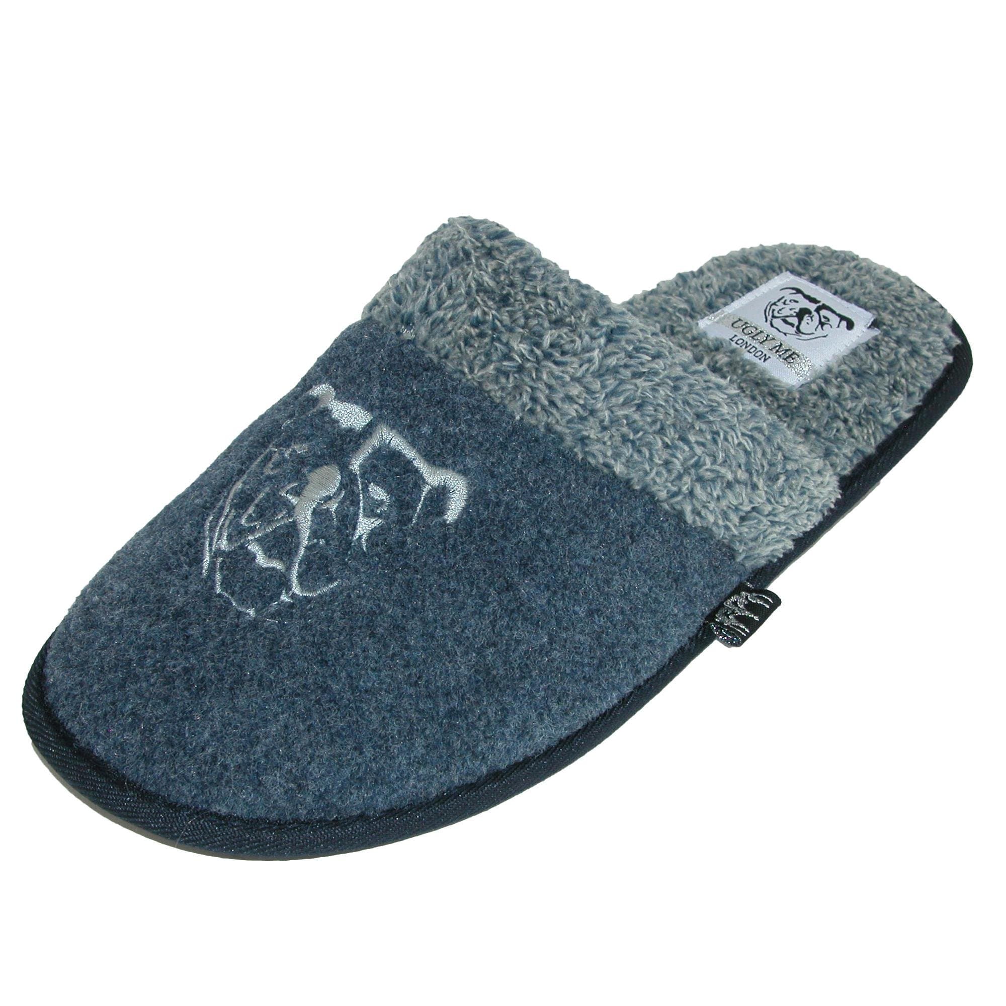 Men's Open Back Wool Microfiber Jasper Mule Slipper, Medium (9-10), Blue