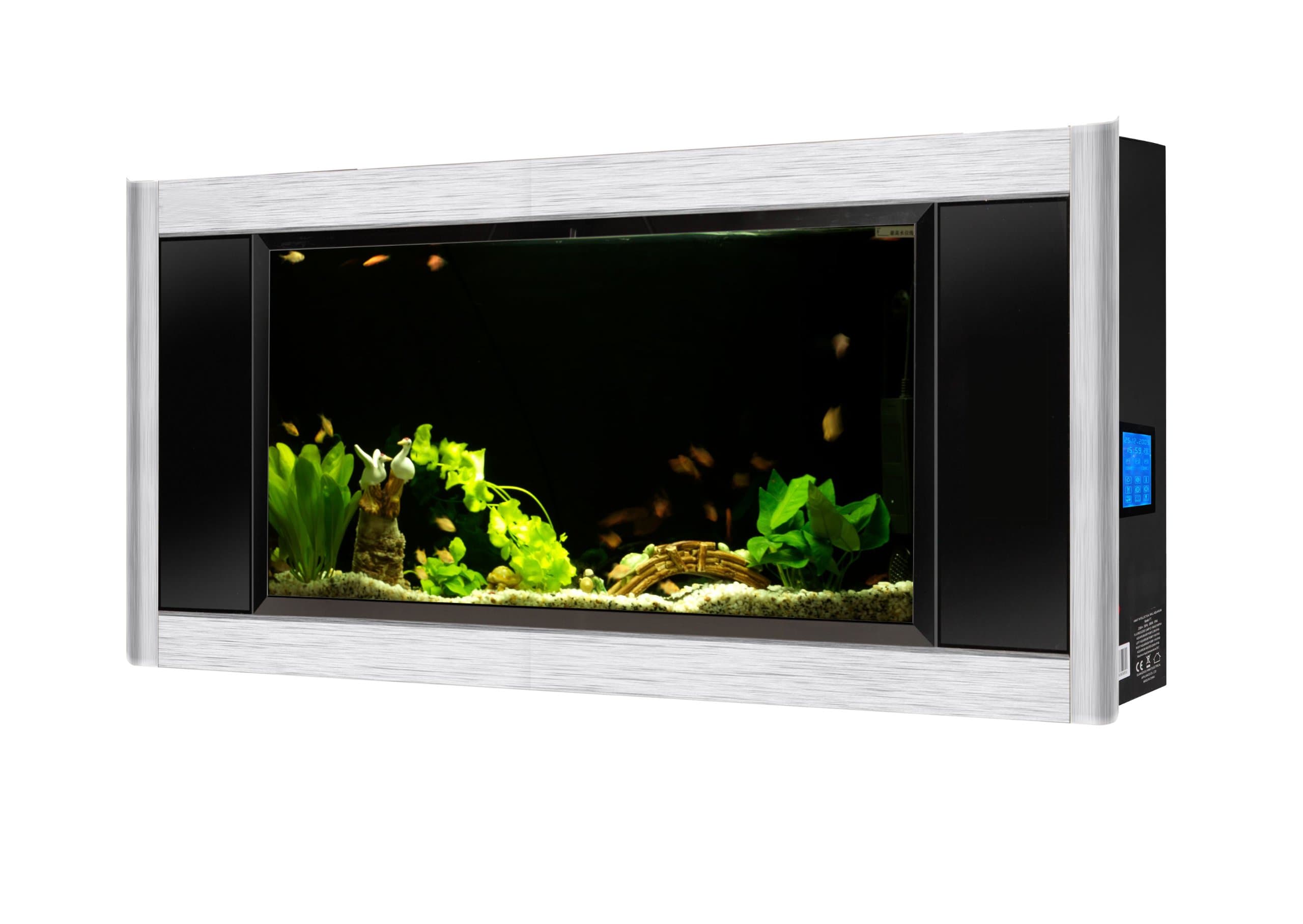 Aquavista Panoramic Wall Aquarium, Silver, 5-Feet Wide