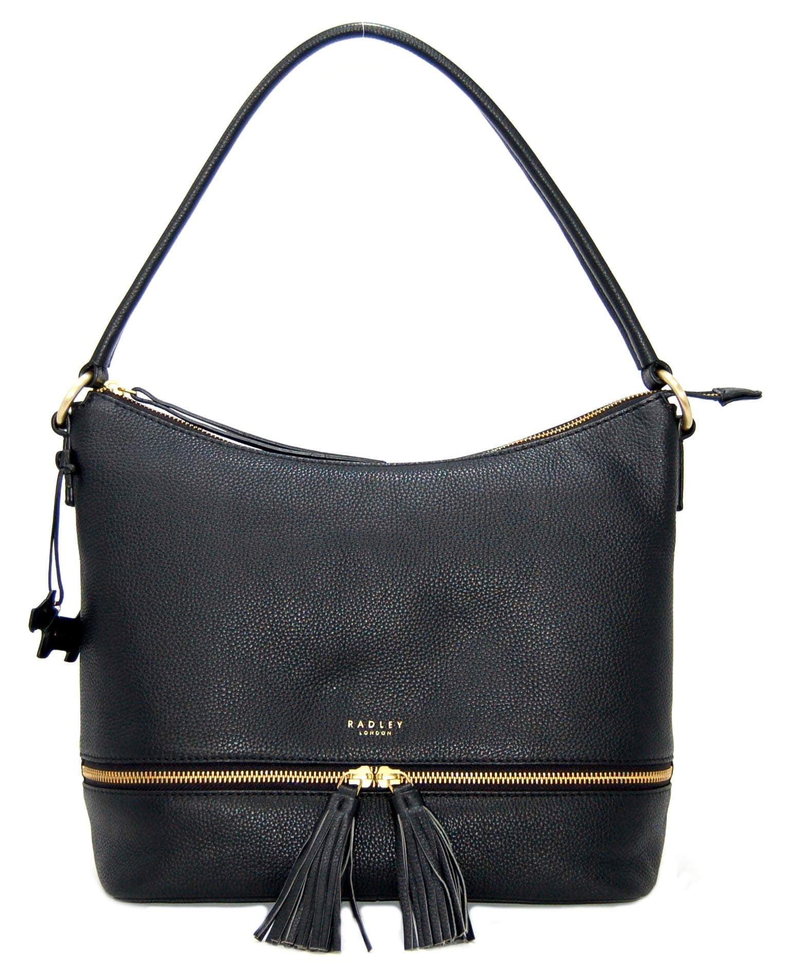 RADLEY 'Pickering' Medium/Large Black Leather Shoulder Bag