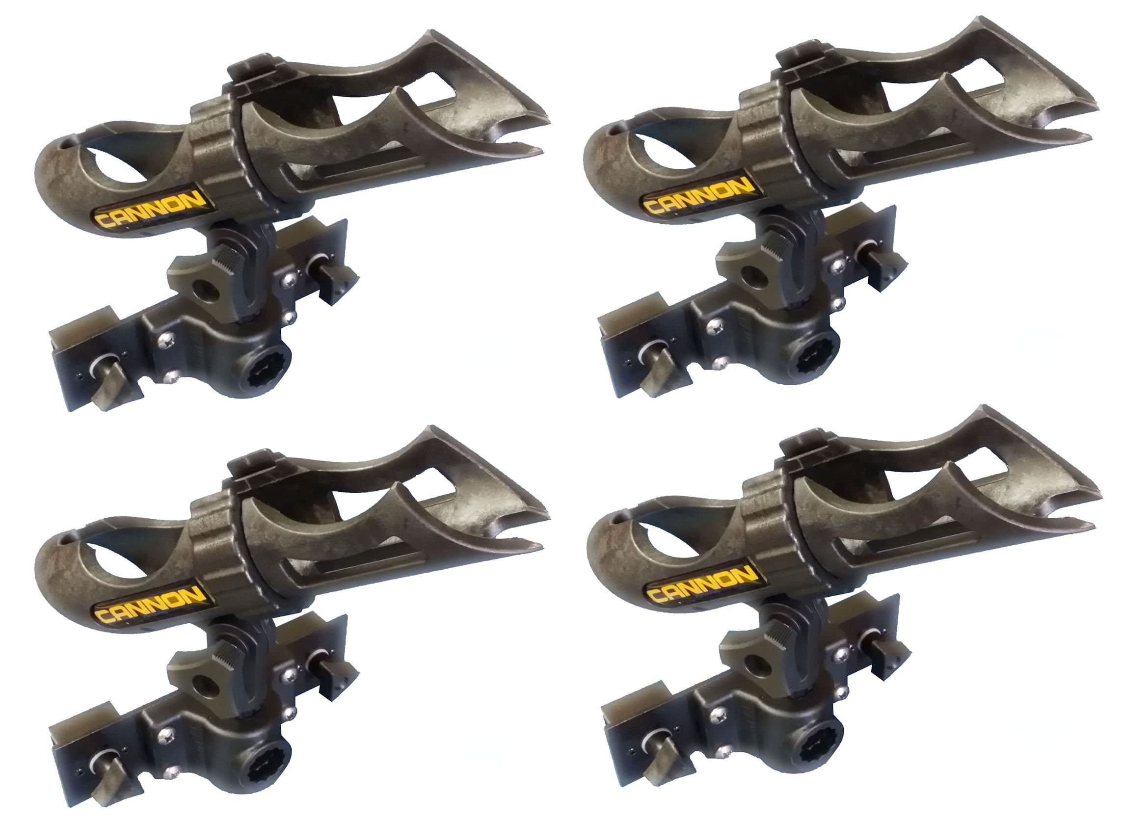 Woodlander Outdoors 4x Rod Holder for LUND Boat Sport Trak Gunnel System - With Cannon Rod Holder Installed