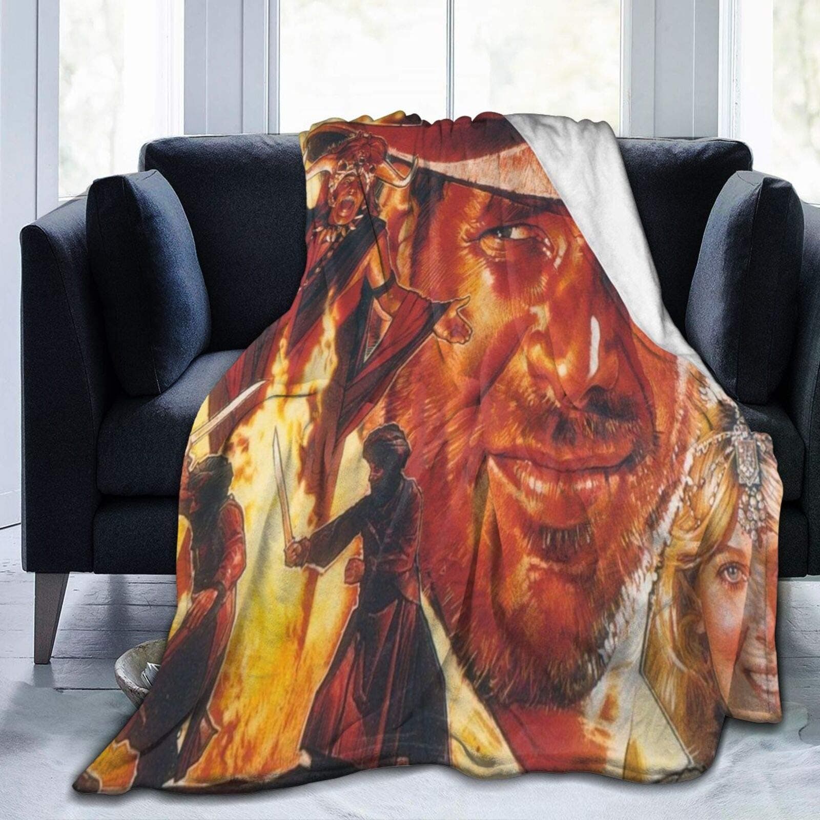 SENTANF Indiana Jones Ultra-Soft Micro Fleece Blanket Throw Fuzzy Lightweight Blankets for Kids Boys Girls Adults Fashion Blanket Holiday Winter Cabin Warm Blankets Perfect for Couch, Sofa, Bed