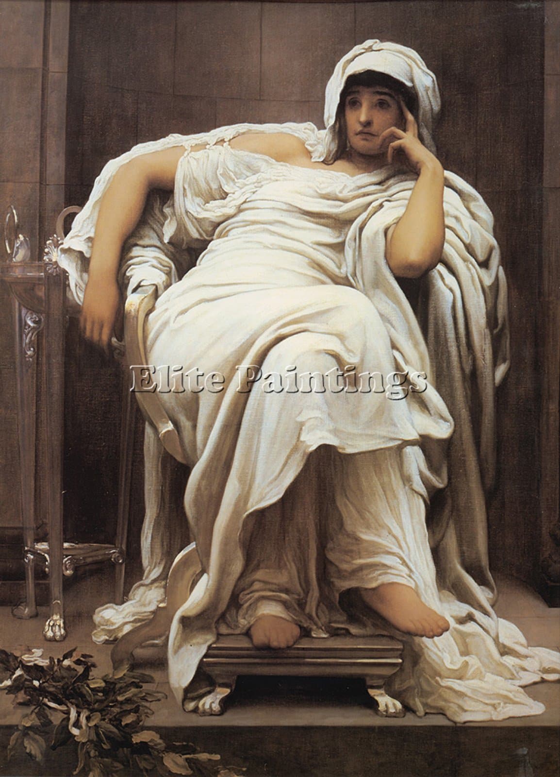 LORD FREDERICK LEIGHTON LEIGHTON FATICIDA ARTIST PAINTING OIL CANVAS REPRO ART 36x24inch HIGH QUALITY