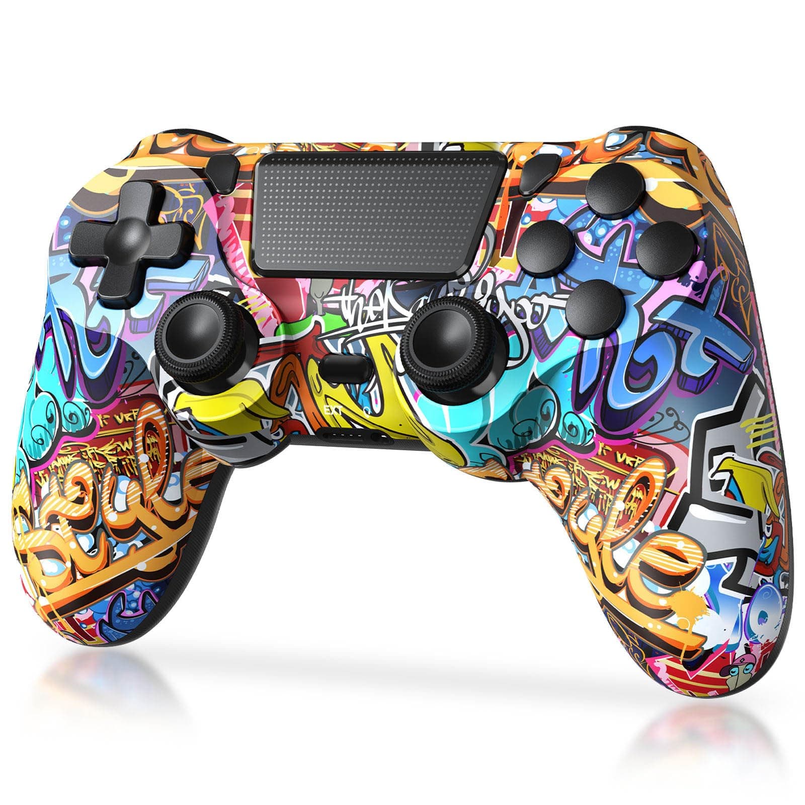 TIANHOO Wireless Controller Compatible with PS4/Pro/Slim, with Vibration Feedback, Motion Sensing, Touchpad, Light Bar, Share, 3.5mm Headphone Jack